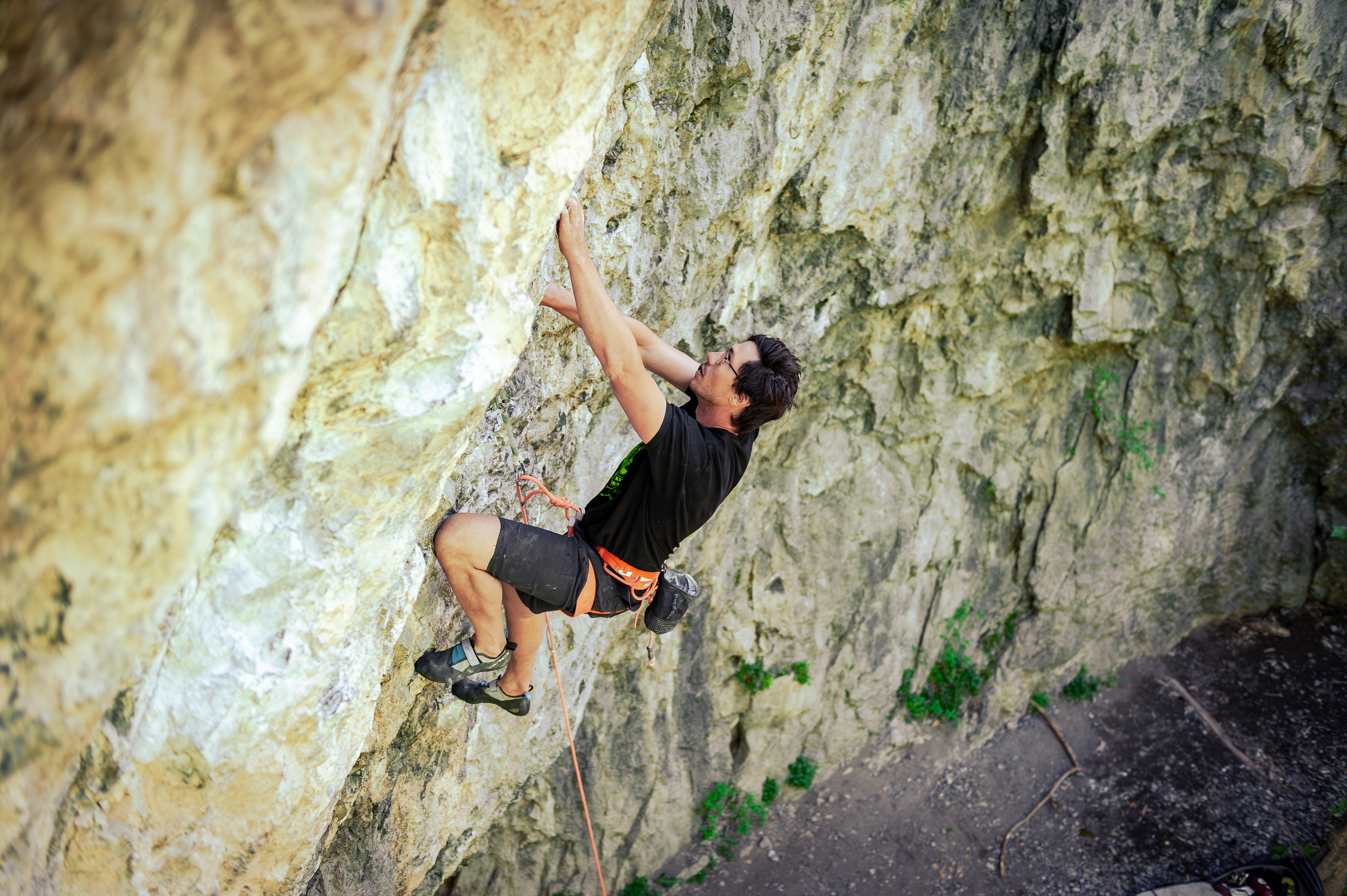 Eddie on License To Thrill (5.11c)