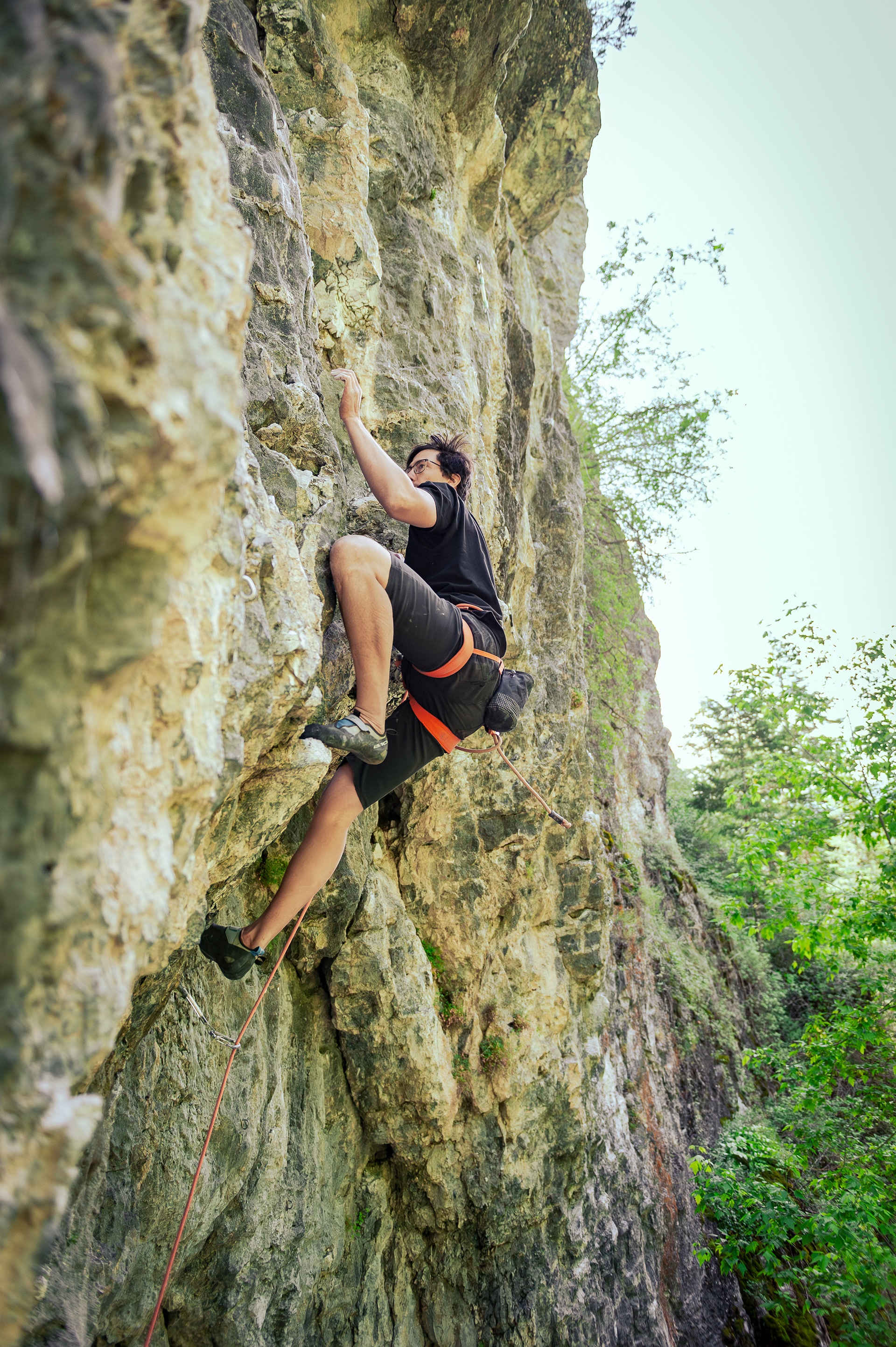 Eddie on License To Thrill (5.11c)