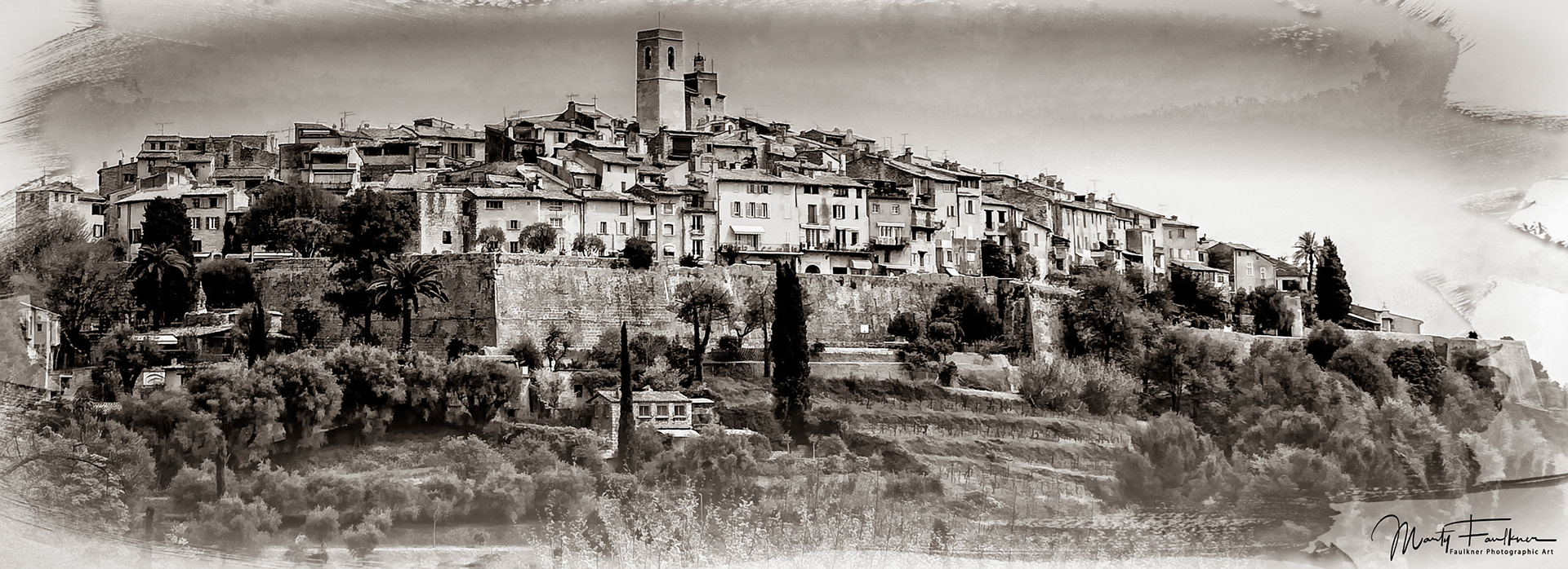 This is a beautiful place. It sits up high and overlooks the French countryside. It is located just outside Nice, France.