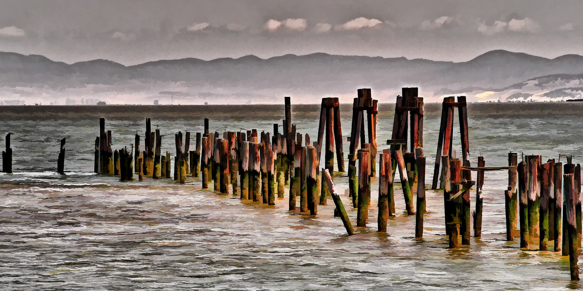 Old pier pilings (pier is gone due to old age).