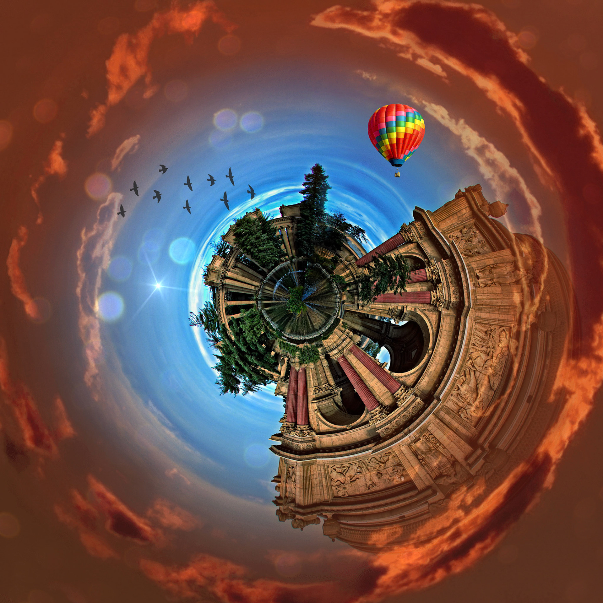 An abstract version of my Palace of Fine Artts photo, San Francisco, California, USA