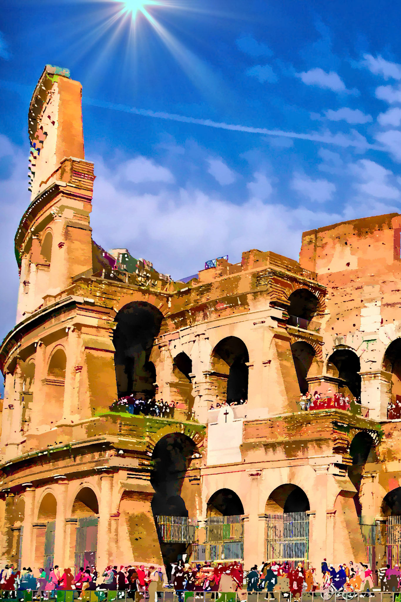 The absolutely amazing Colosseum, Rome, Italy. Visit and experience this amazing structure, built starting in AD 72 and completed in AD 80. Seating for 50,000. Upwards of 10,000 animals were killed in a single day, not to mention numerous gladiators. This continued until the 5th century. Since then, earthquakes and general neglect have left it as we see it today.