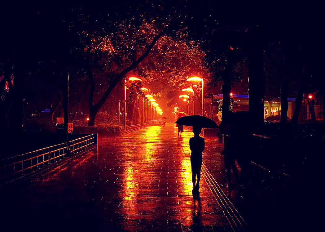 Victoria Park in the rain, Oct. 2020