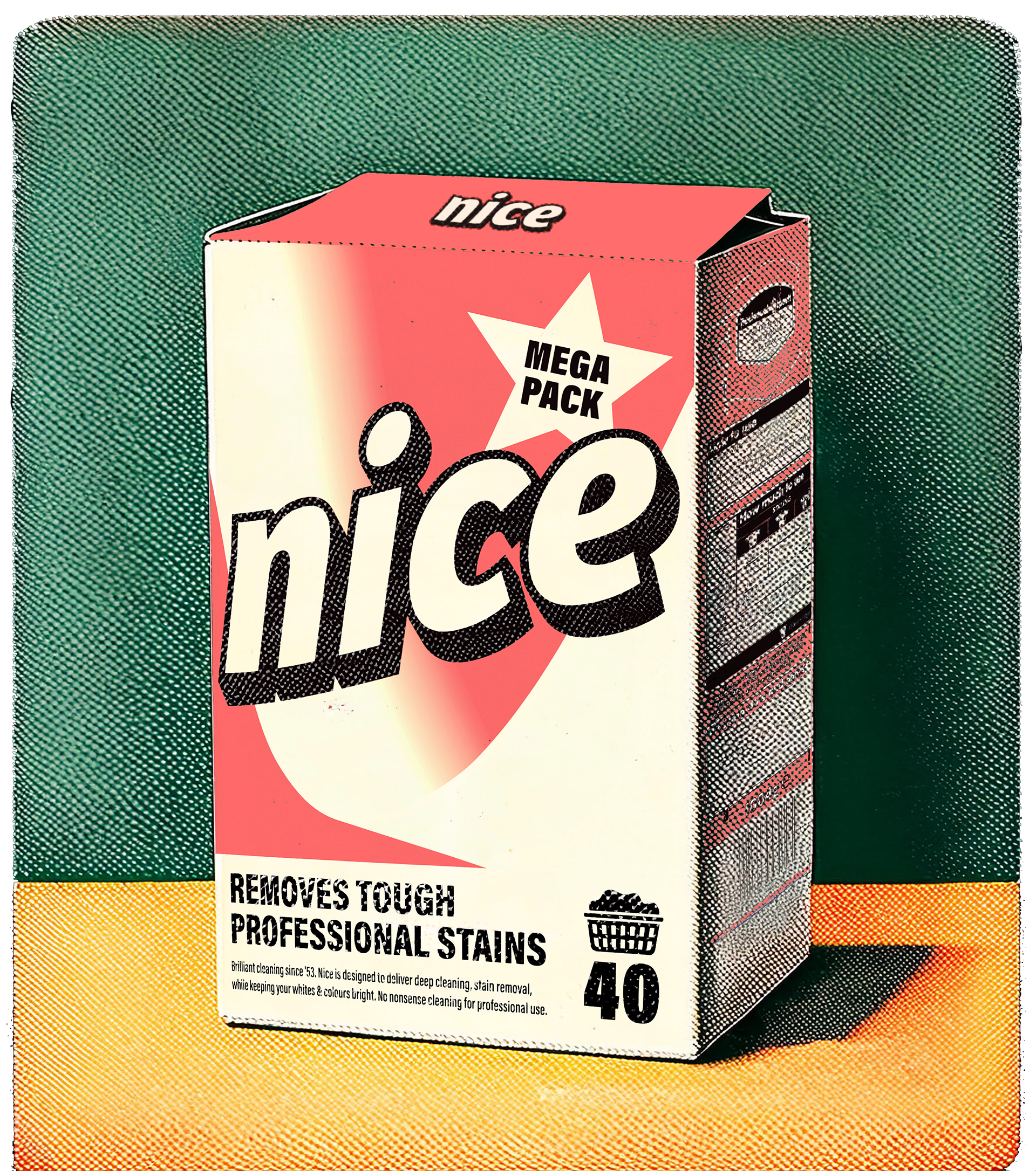 This image was generated using AI, then I placed my design on the box