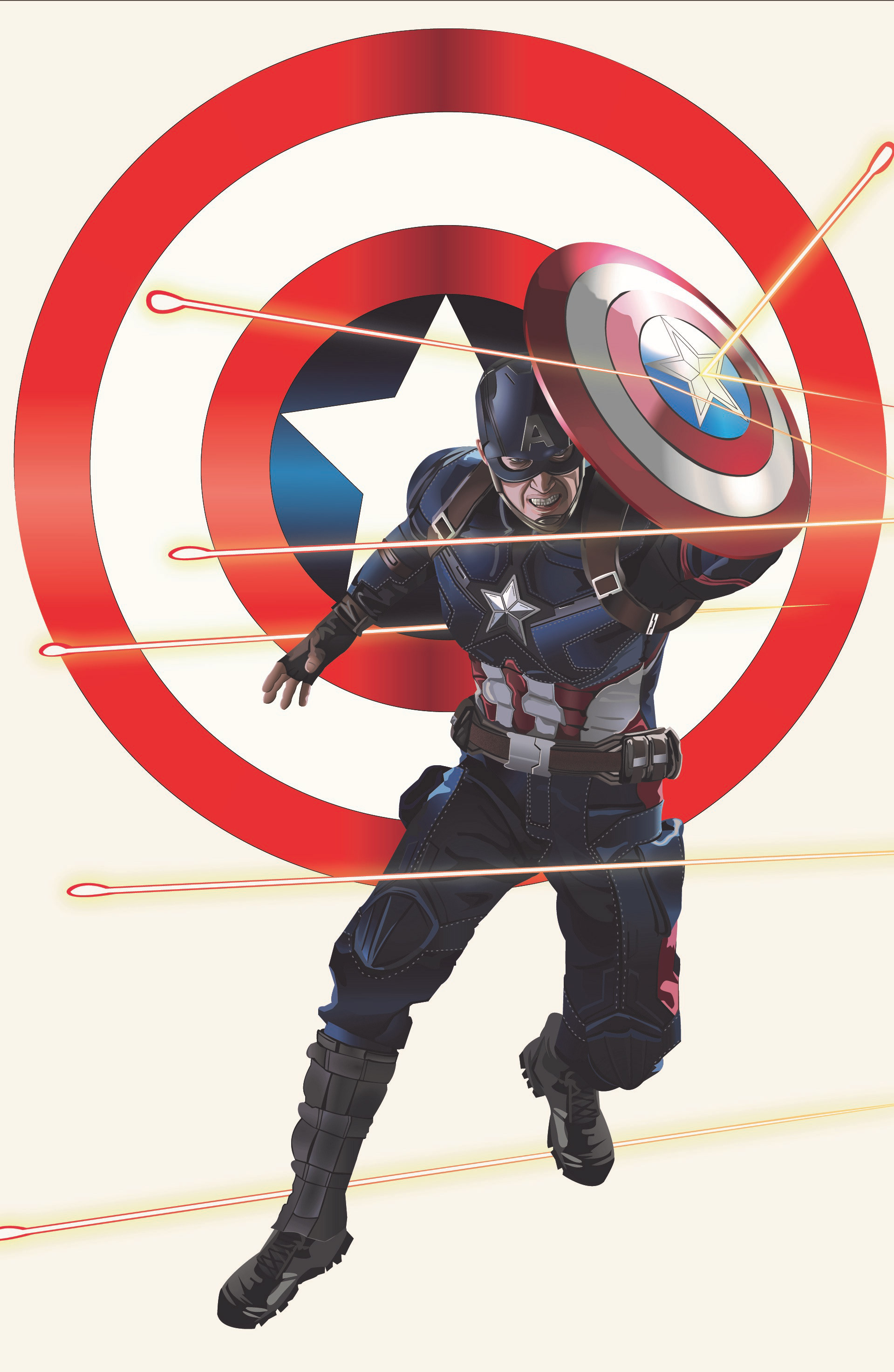Captain America in Illustrator in Illustrator