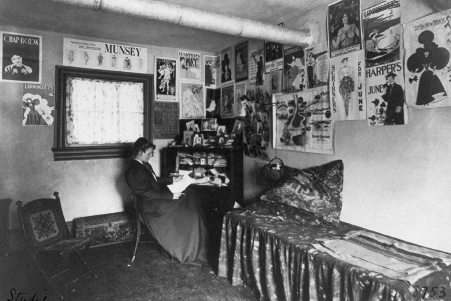 2. Johnston at her desk in her den at 1332 V St. NW in Washington, D.C.