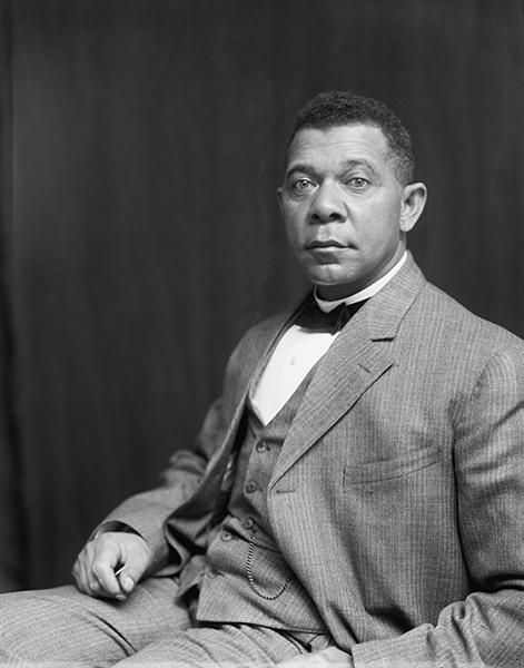 6. Booker T. Washington, who founded the Tuskegee Institute in Alabama, was photographed by Johnston in 1902.