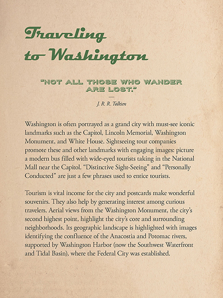 Topic panel for Traveling to Washington