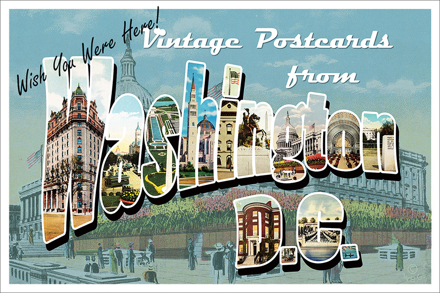 The visual identity was inspired by the look and feel of vintage postcards.