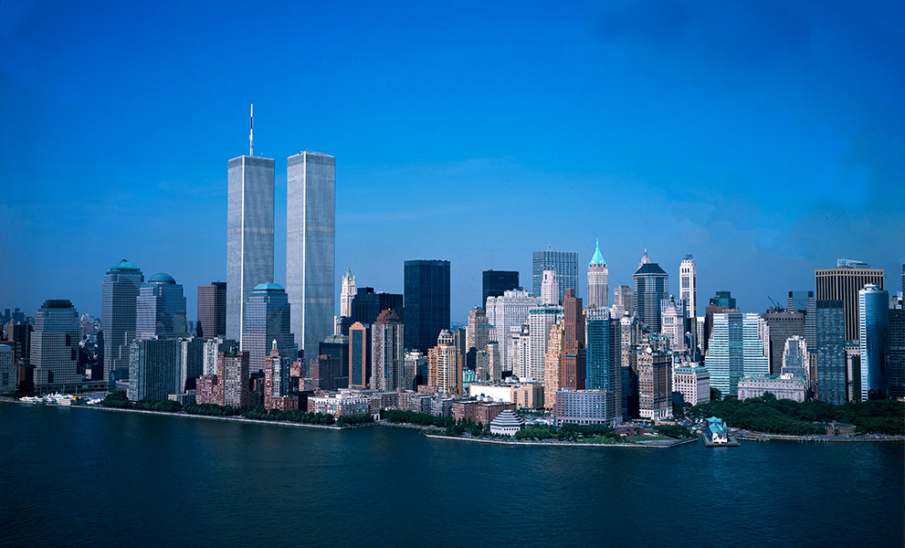 2. Highsmith captured this pristine view of the World Trade Center’s Twin Towers one month before terrorists hijacked airliners to bring them down on September 11, 2001.