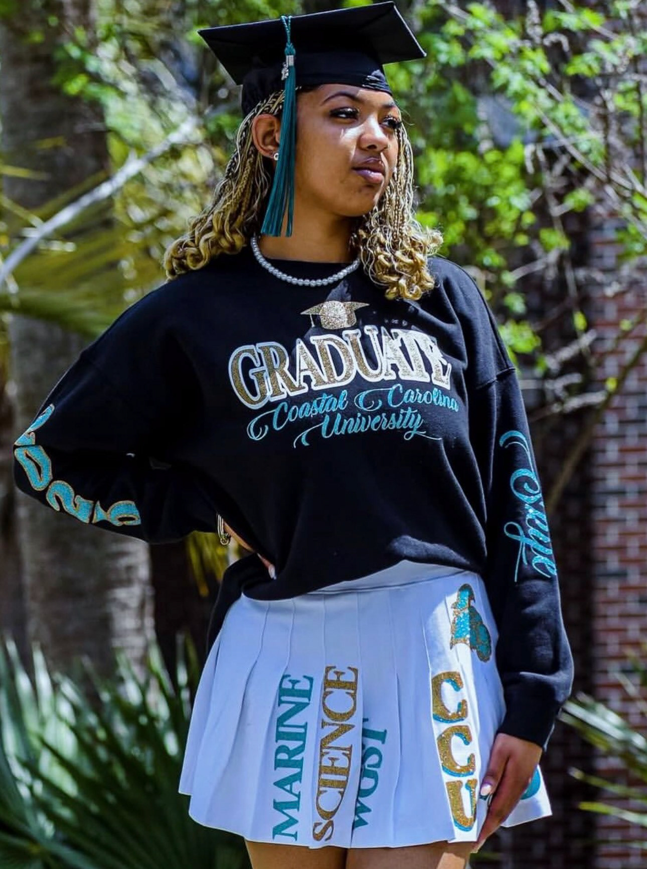 CCU Grad Custom Skirt & Shirt Set, Vinyl on Cotton, 2025