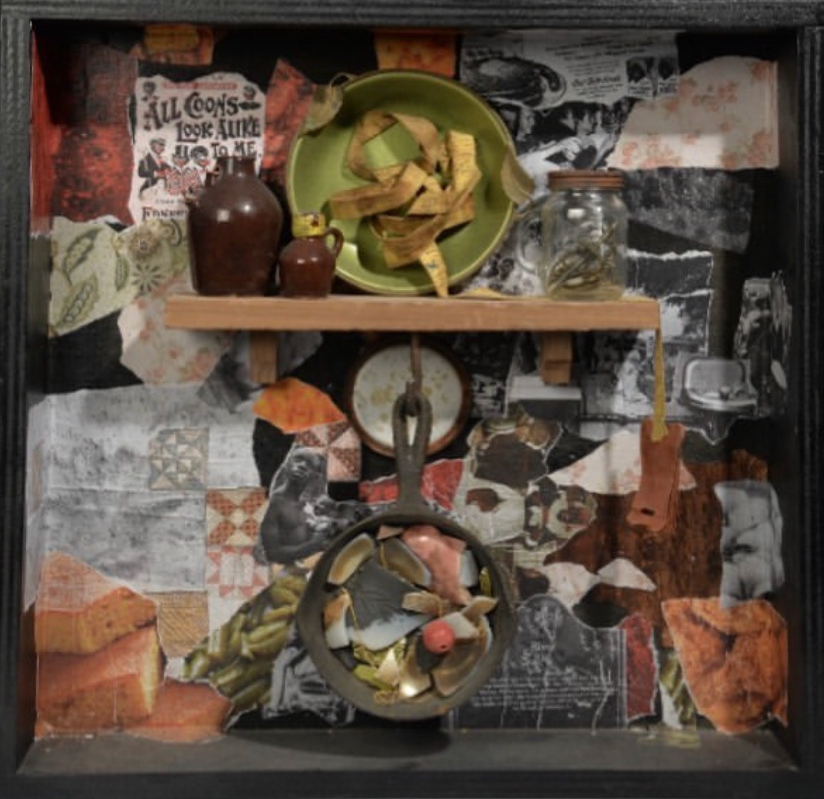 Soul Food, Found Object Shadowbox, 20" x 20", 2022
