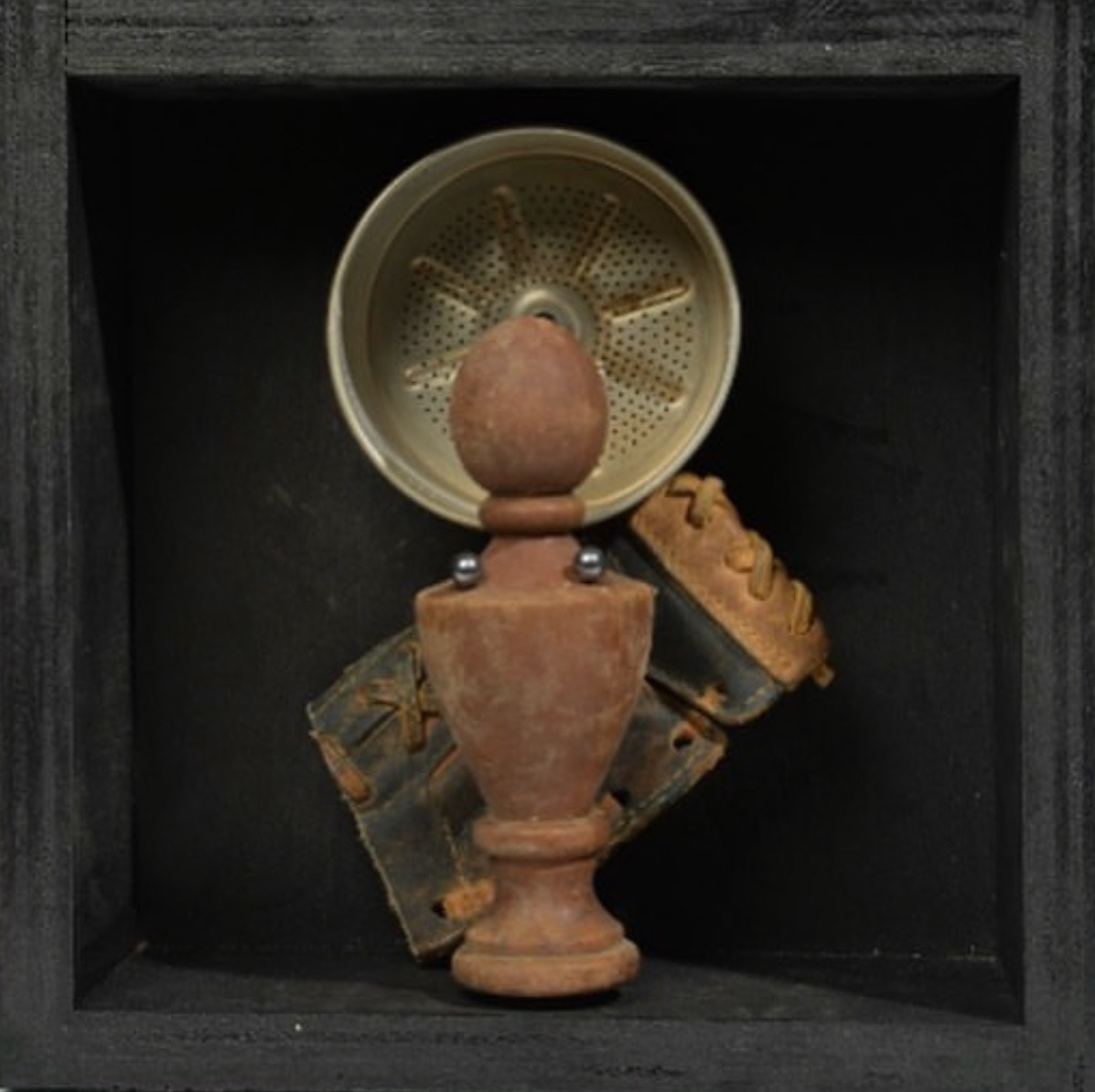 Timeless (4), Found Object Shadowbox, 10" x 10", 2022