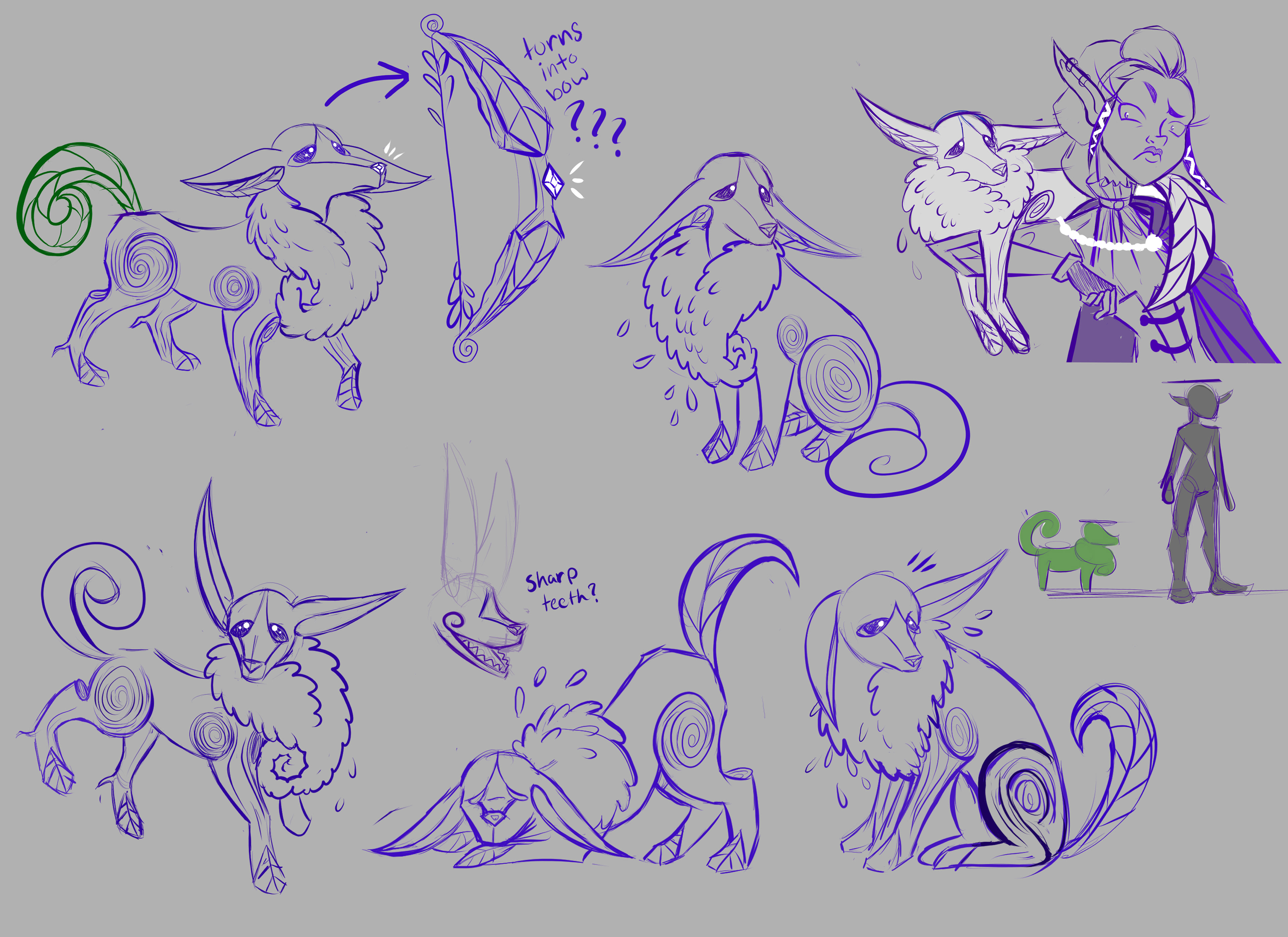 Animal Sidekick concept sketches