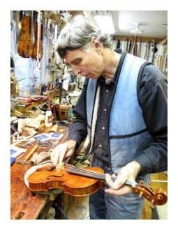 Finishing a custom violin circa 2000