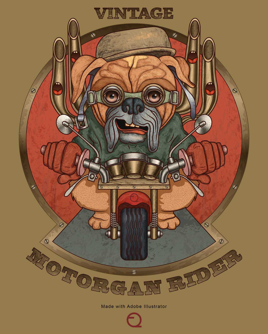 Vintage Motorgan Rider