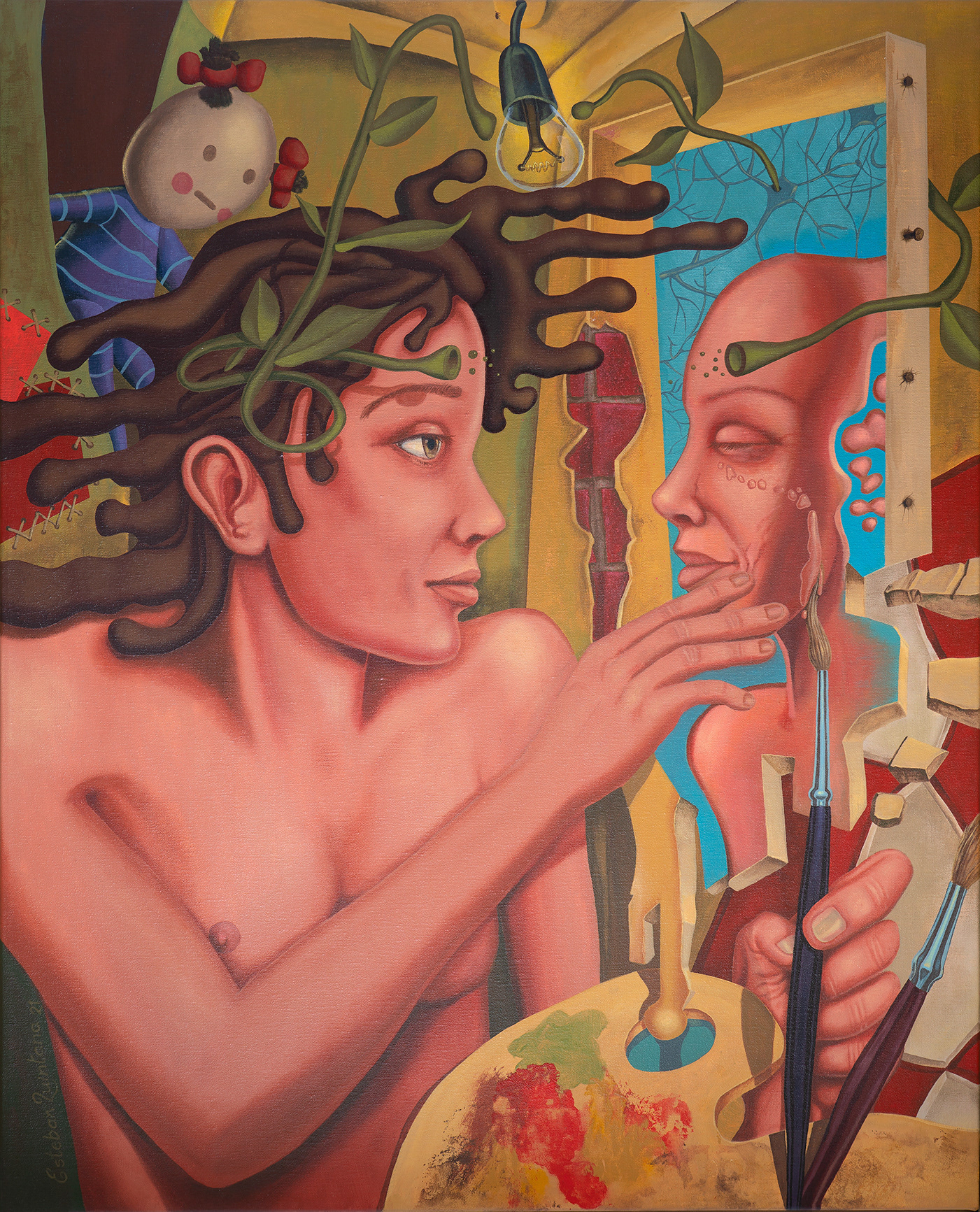 La forma inusual en la que se encontró.  Acrílico/lienzo. Oct. 21, 2021.