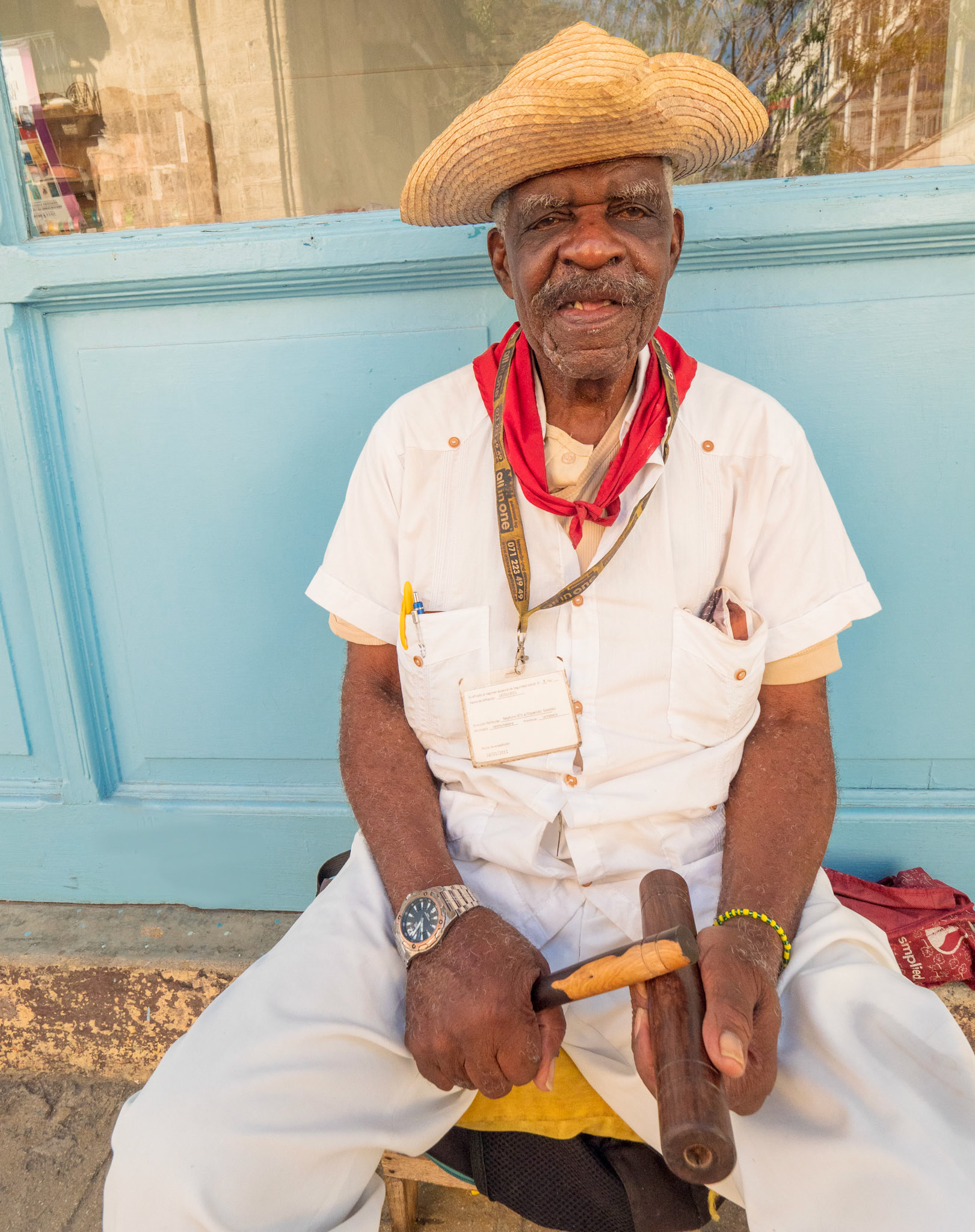 Percussionist on Streets of Havana