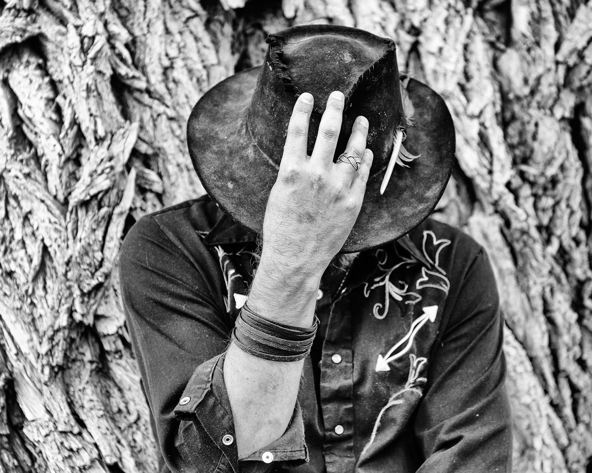 Cowboy With Tree