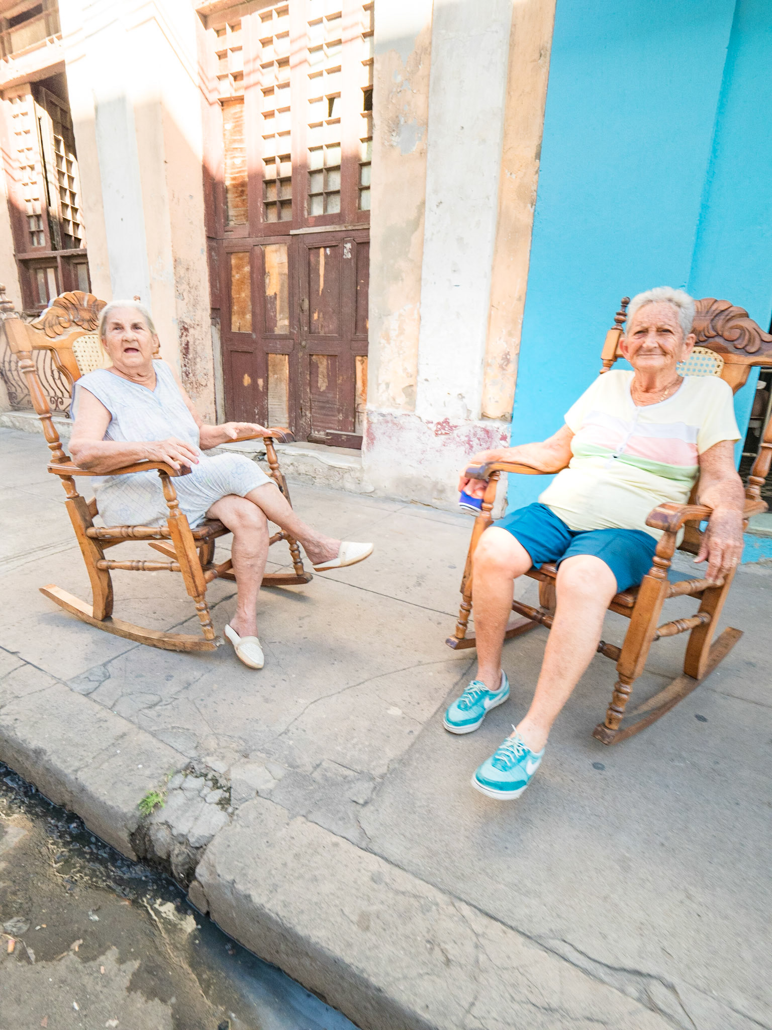 Elderly Ladies in Rocking Chairs, Cienfuegos, Cuba