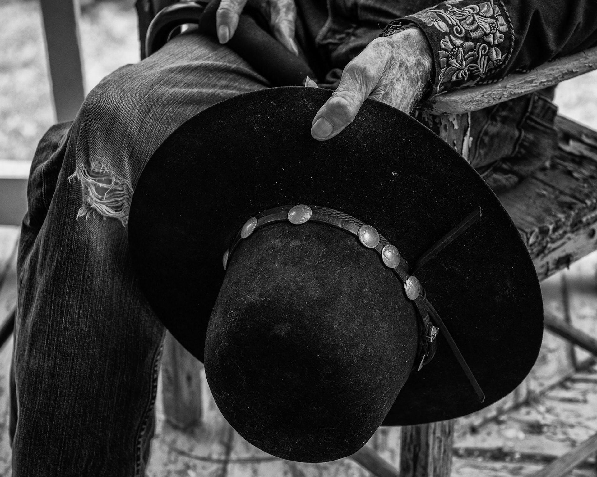 The Black Cowboy Hat, Los Luceros Hacienda. NM