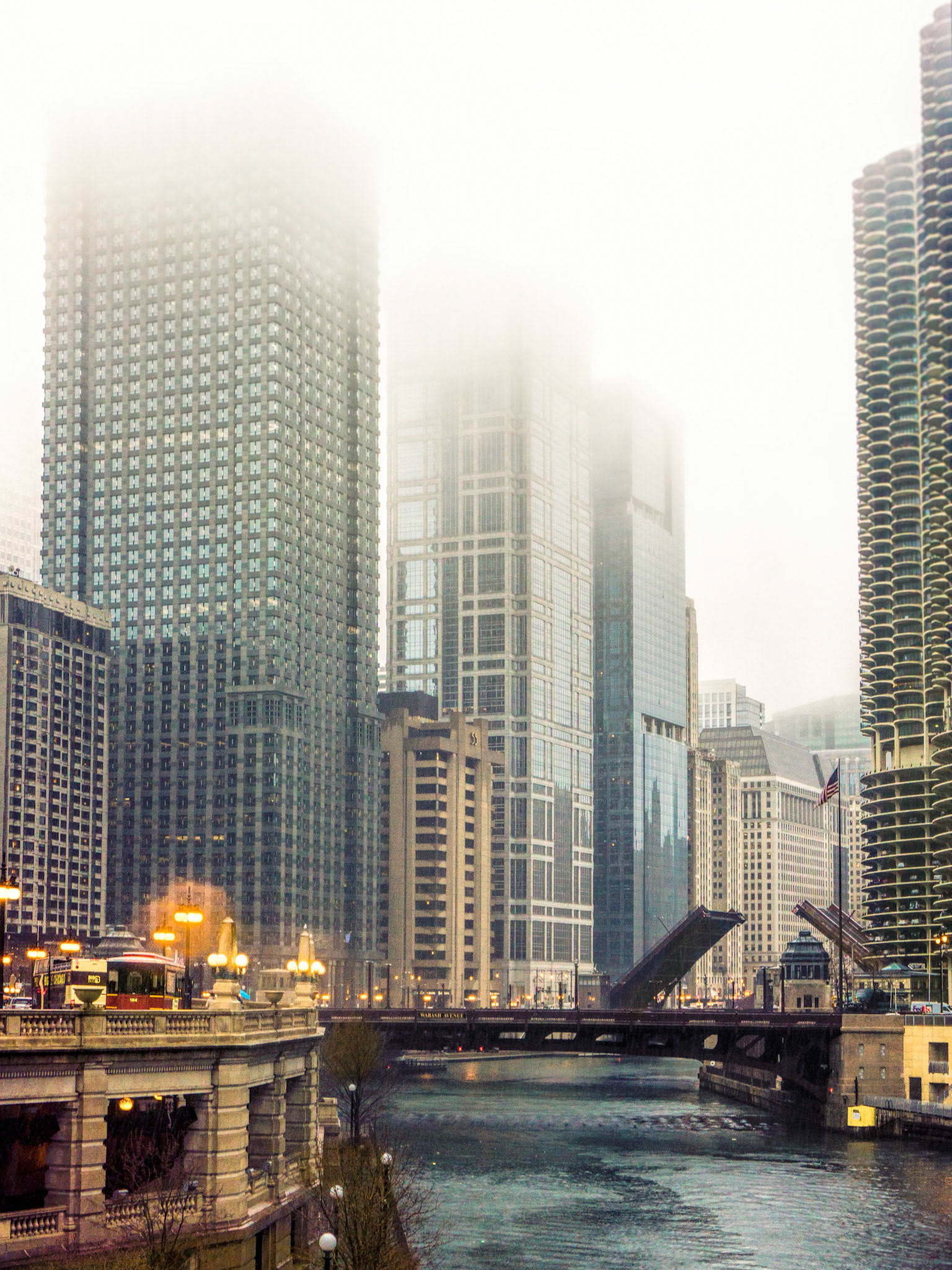 Foggy Day on Chicago RIver