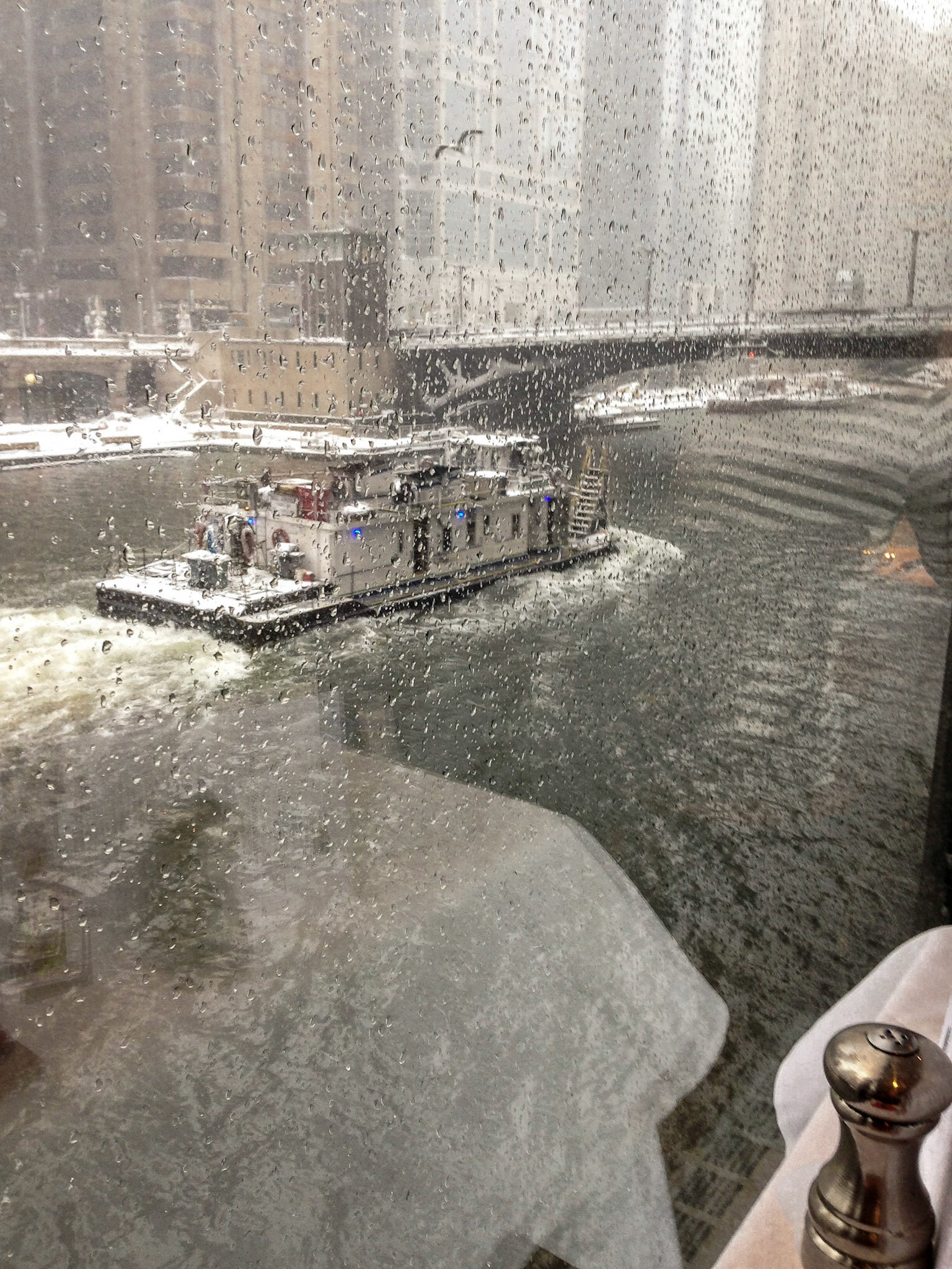 From inside Wolinksy Grill Feb. 2, 105