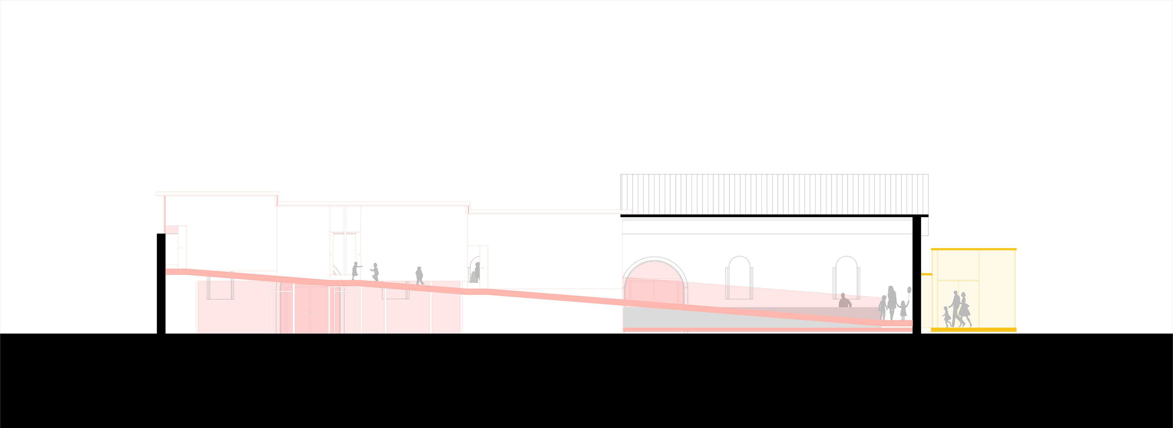 longitudinal section of the kindergarten