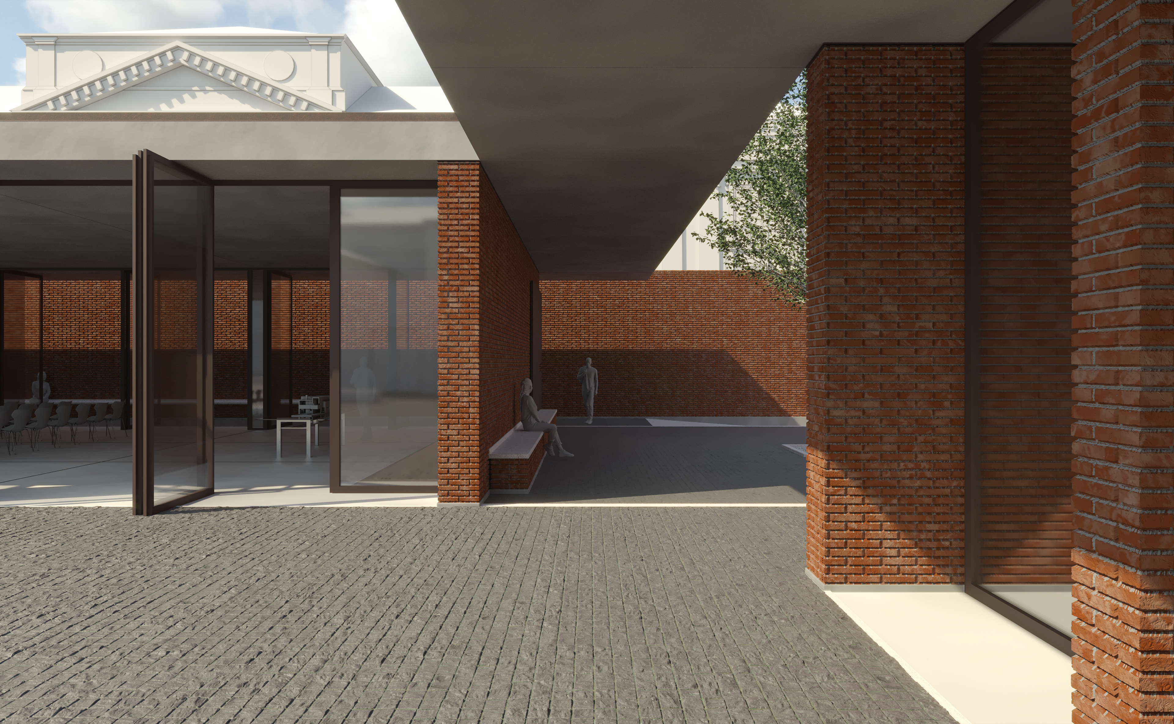 CGI rendered view from square 2