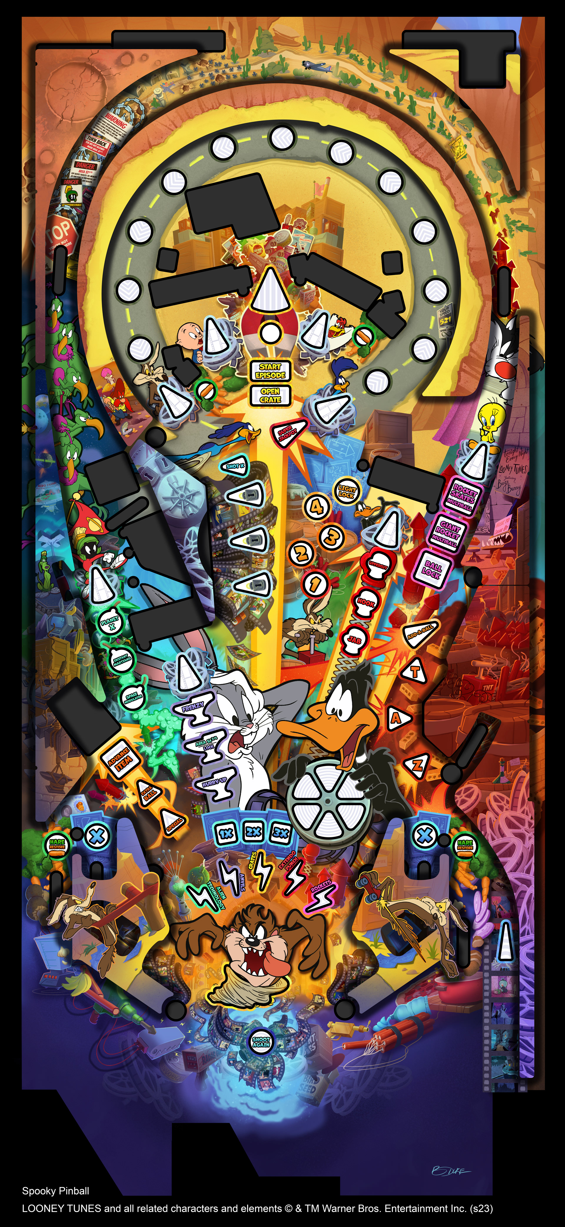 Playfield, and Plastics Artwork
