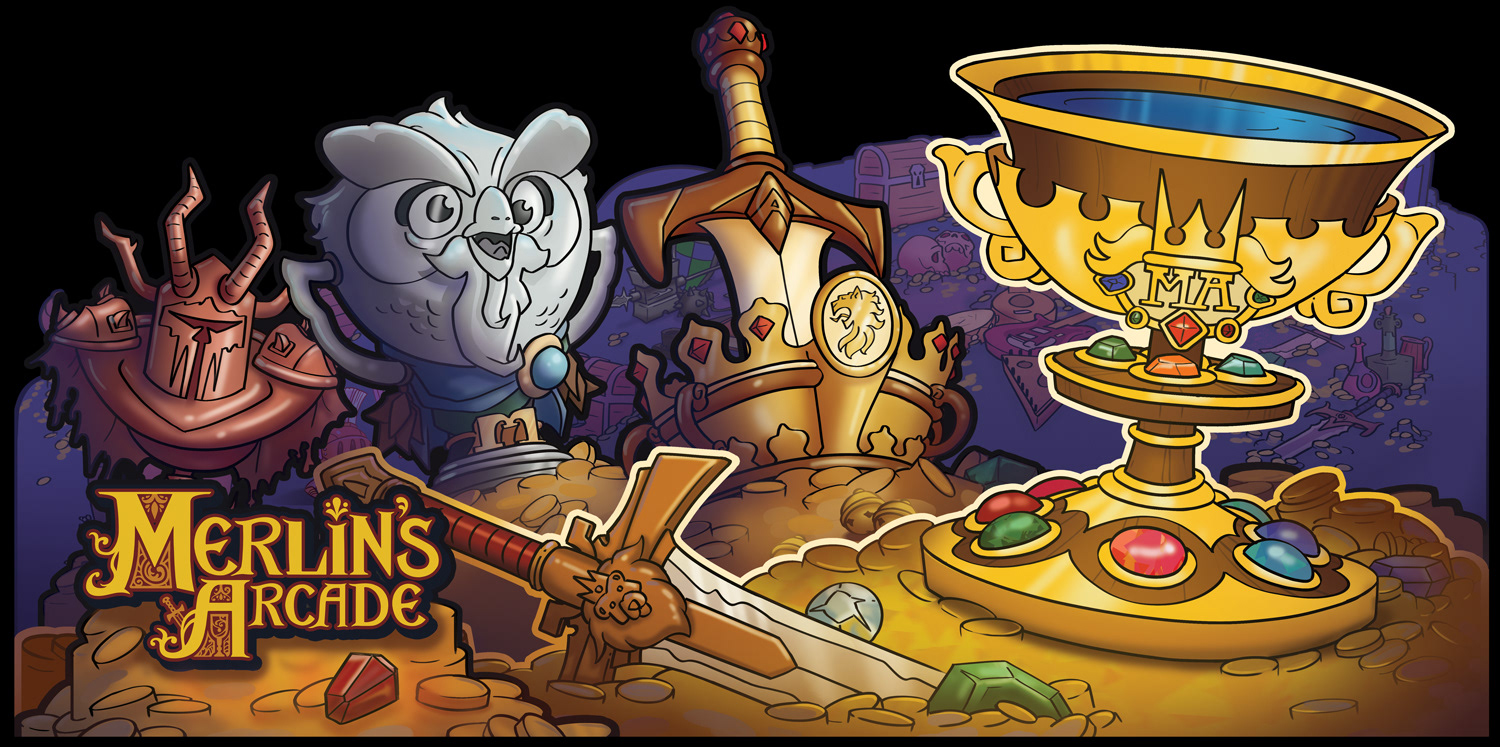 Merlin's Arcade™ Topper Artwork. ©Turner Logic 2023+ All Rights Reserved