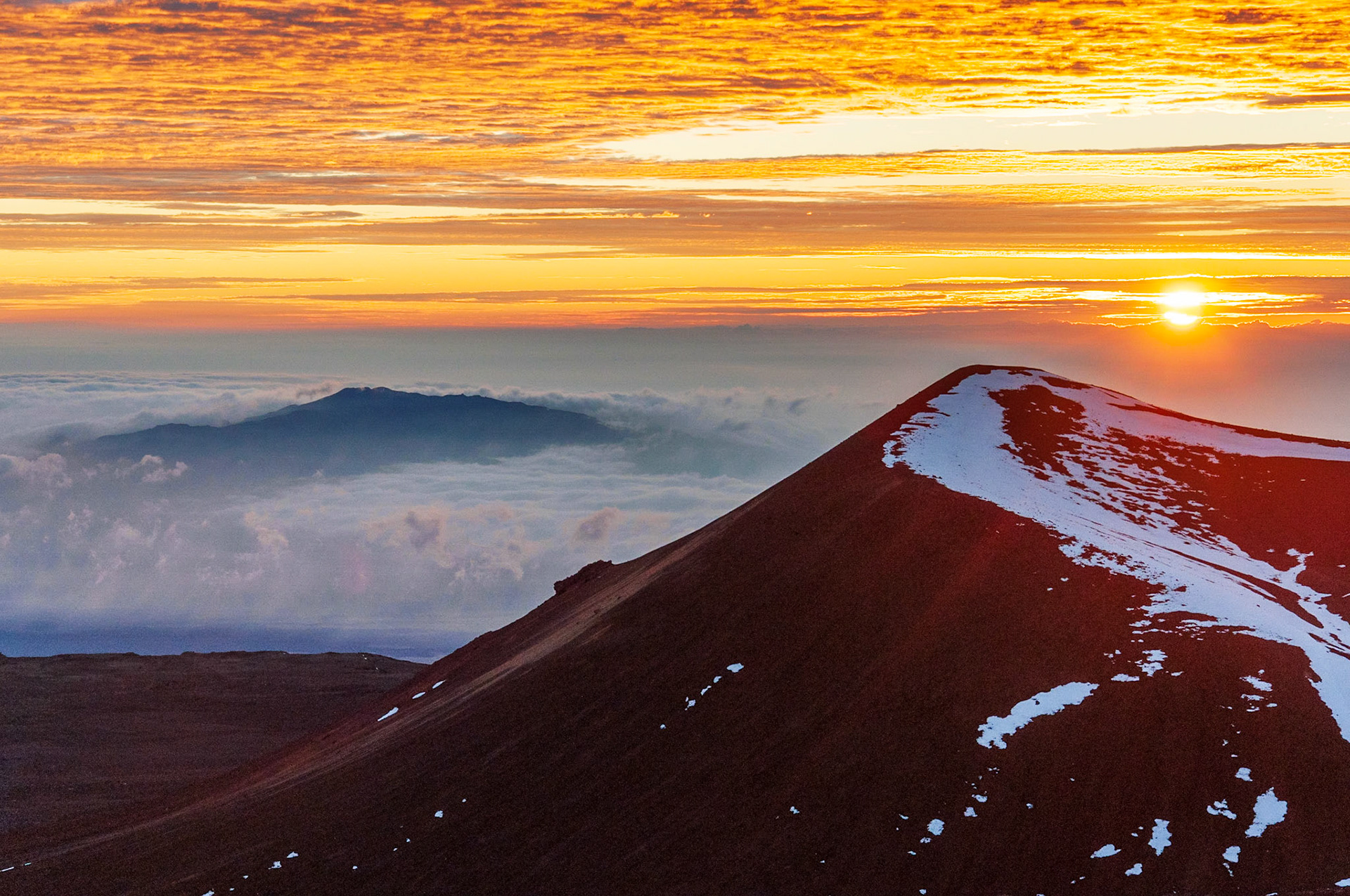 Mauna Loa as seen from Mauna Kea