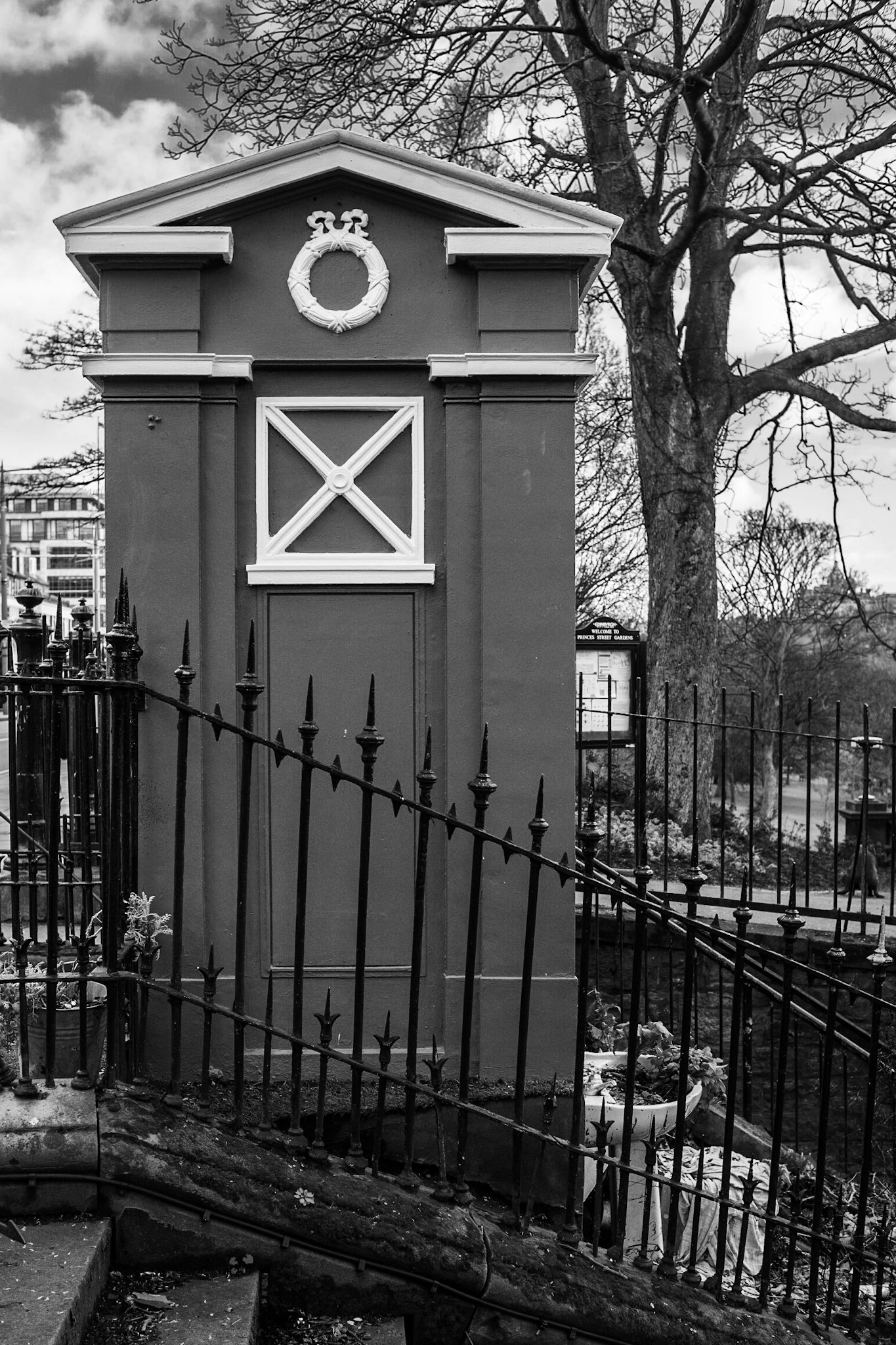 Old police box and sink, Princes St, Edinburgh