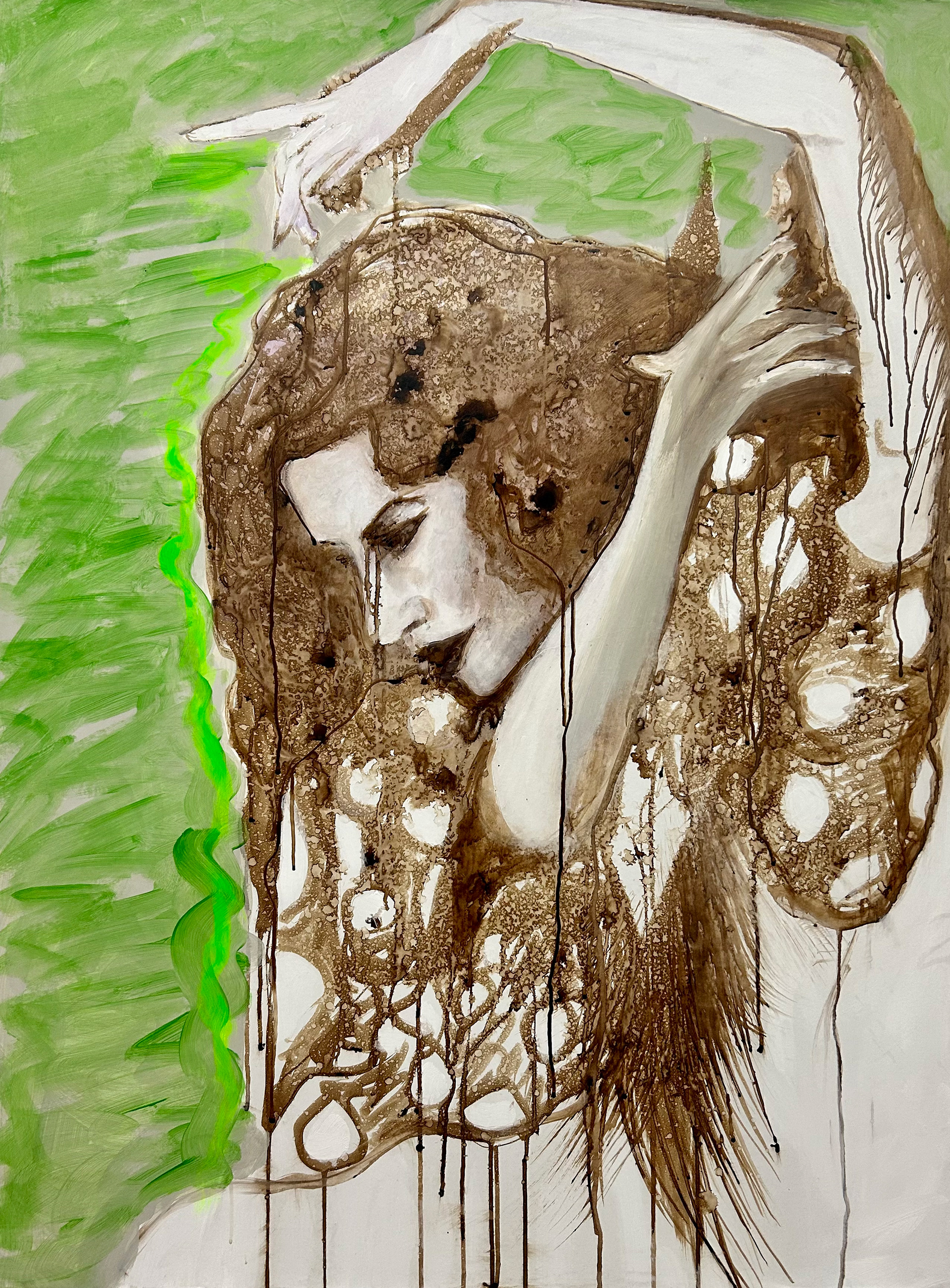Carmen - 130x97 - Brou de noix et peinture