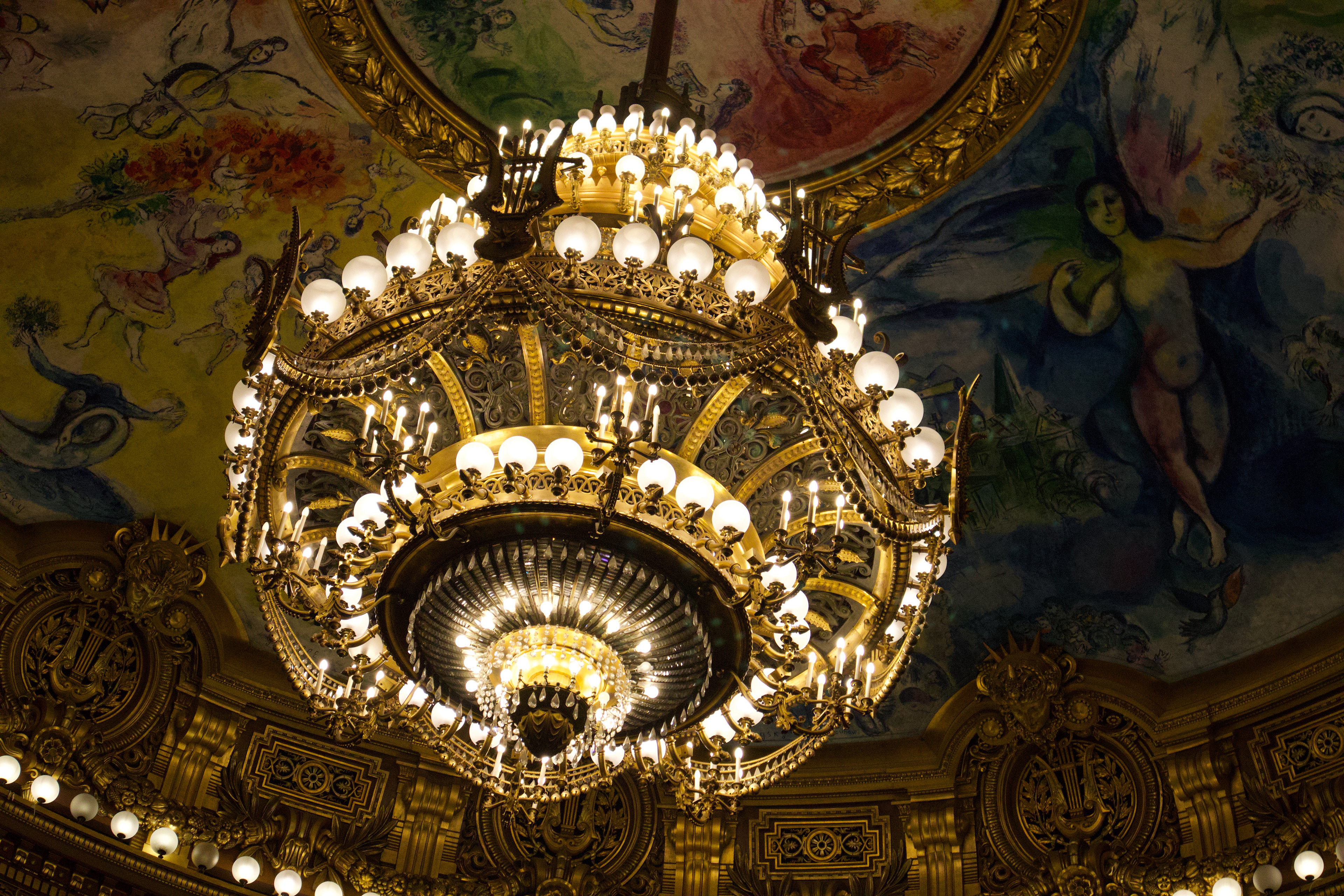 Chandeleir & Painted Ceiling (2026), Palais Garnier, Paris, France | Camera: Canon EOS M50 Mk. II | Lens: EF-M 15-45mm