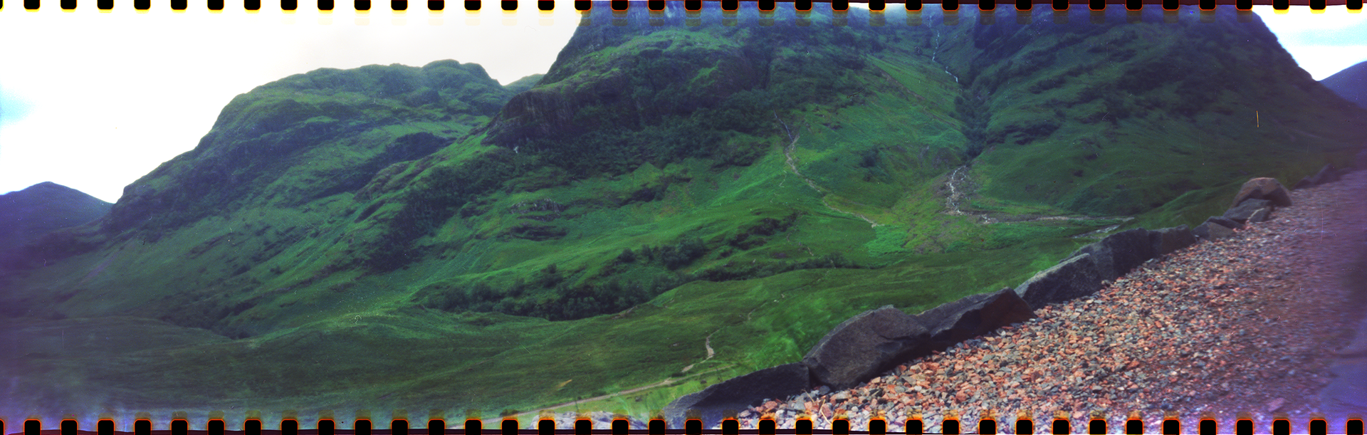 The Highlands from a Roadside (2026), Glencoe, Scotland, UK | Camera: Clipper 6x18 | Film: Kodak Vision 3 500T