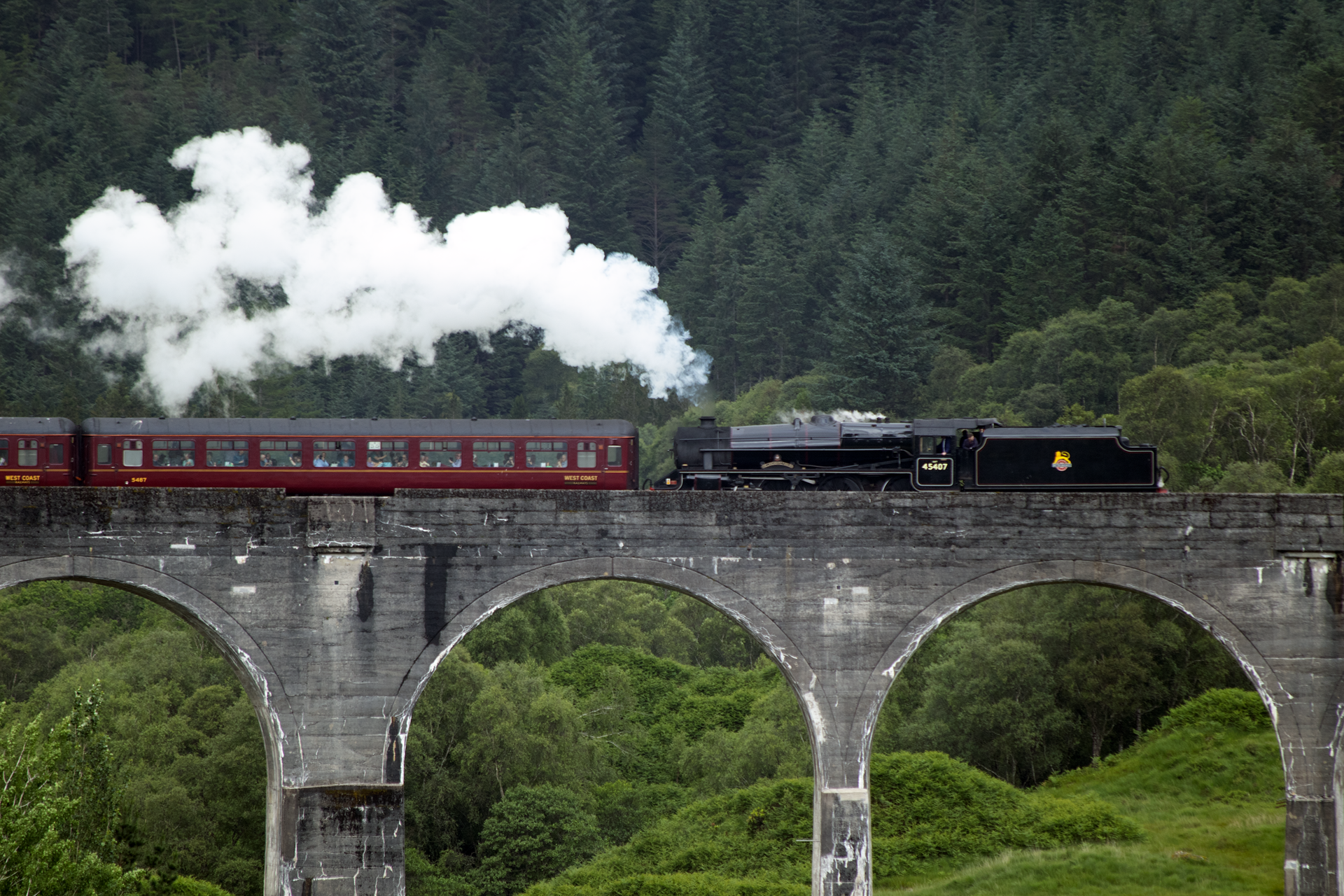The Lancashire Fusilier on the Glenfinnan Viaduct (2026), Glenfinnan, Scotland, UK | Camera: Canon EOS M50 Mk. II | Lens: EF 70-300mm