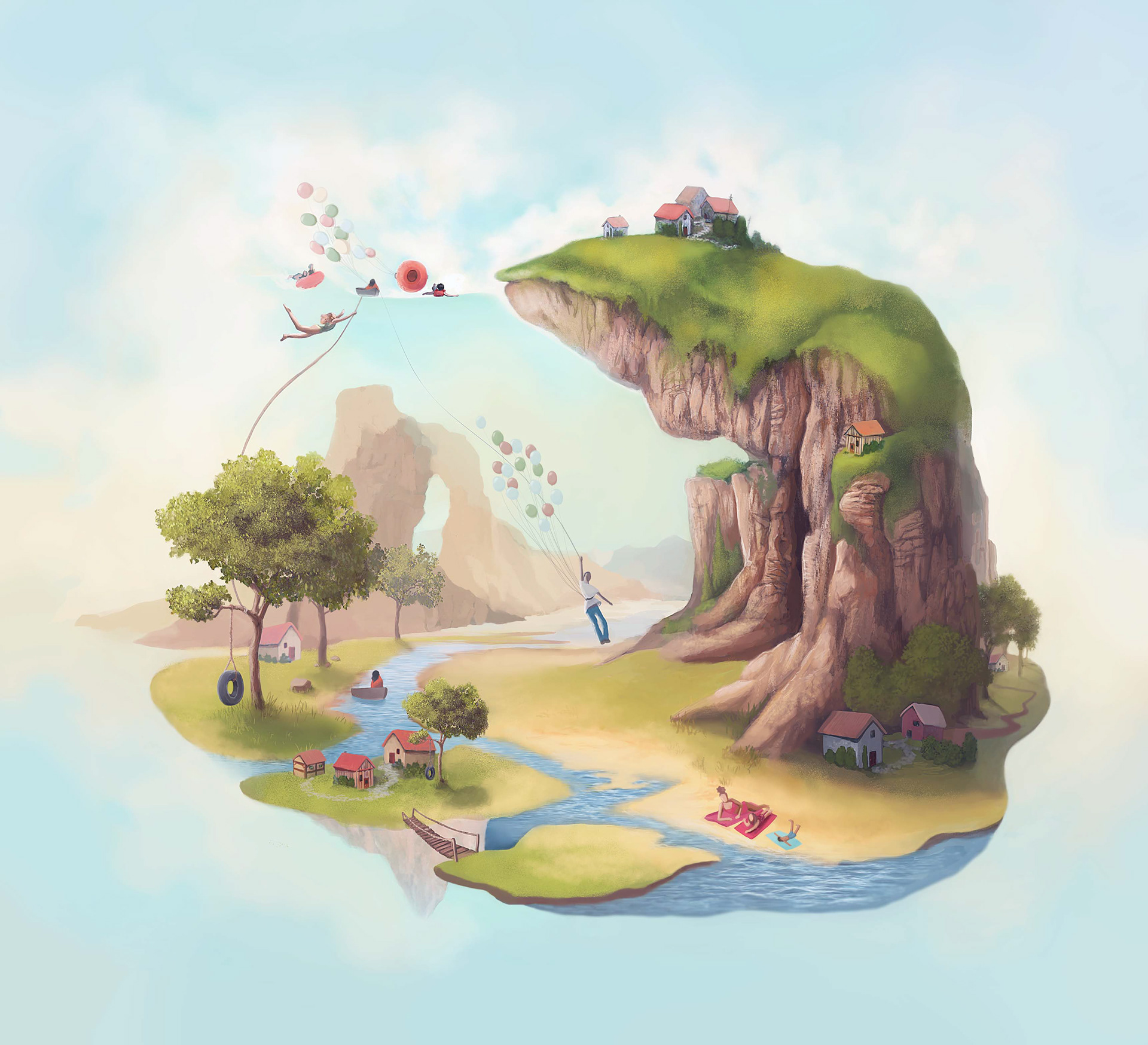 "An Afternoon With The Cliff" Digital Illustration