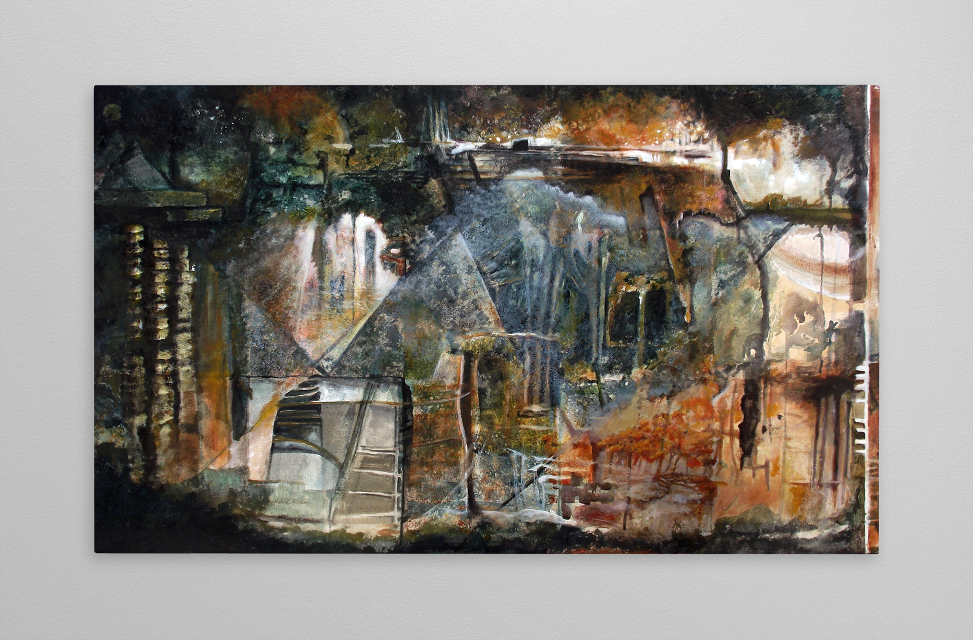 "Migration" Acrylic on raw canvas