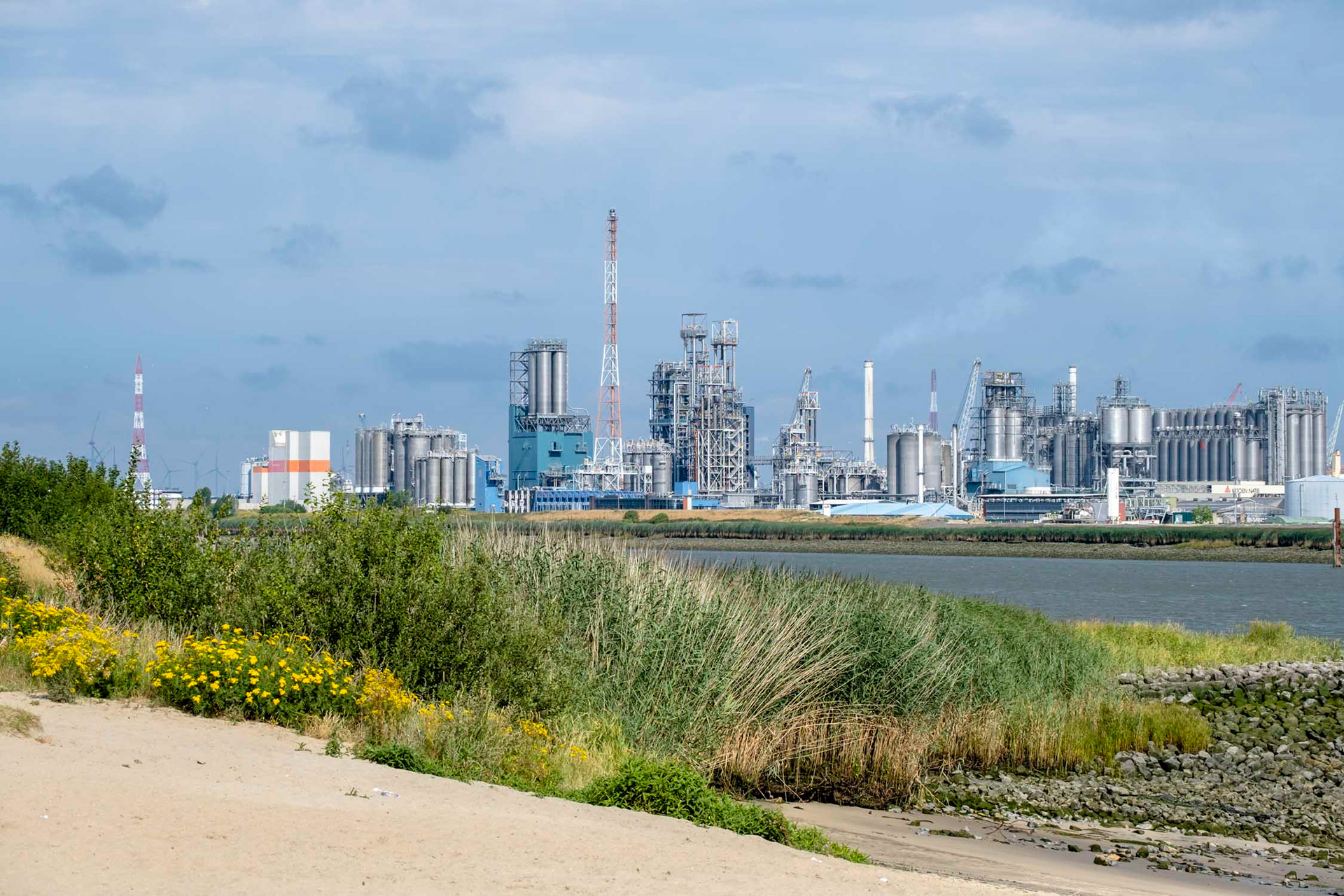 Zicht op Antwerpen rechteroever