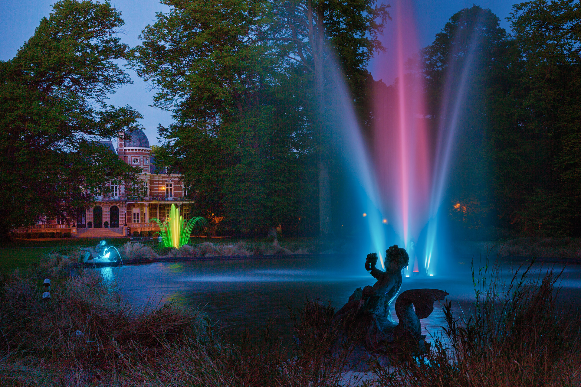 Fonteinen aan het Kasteel