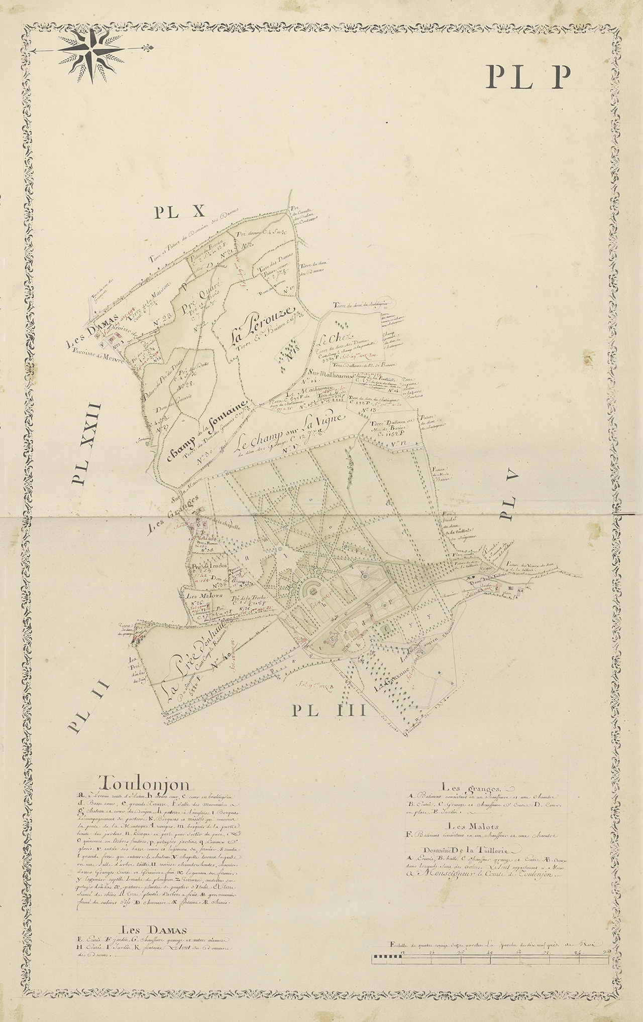 Plan terrier de Toulongeon