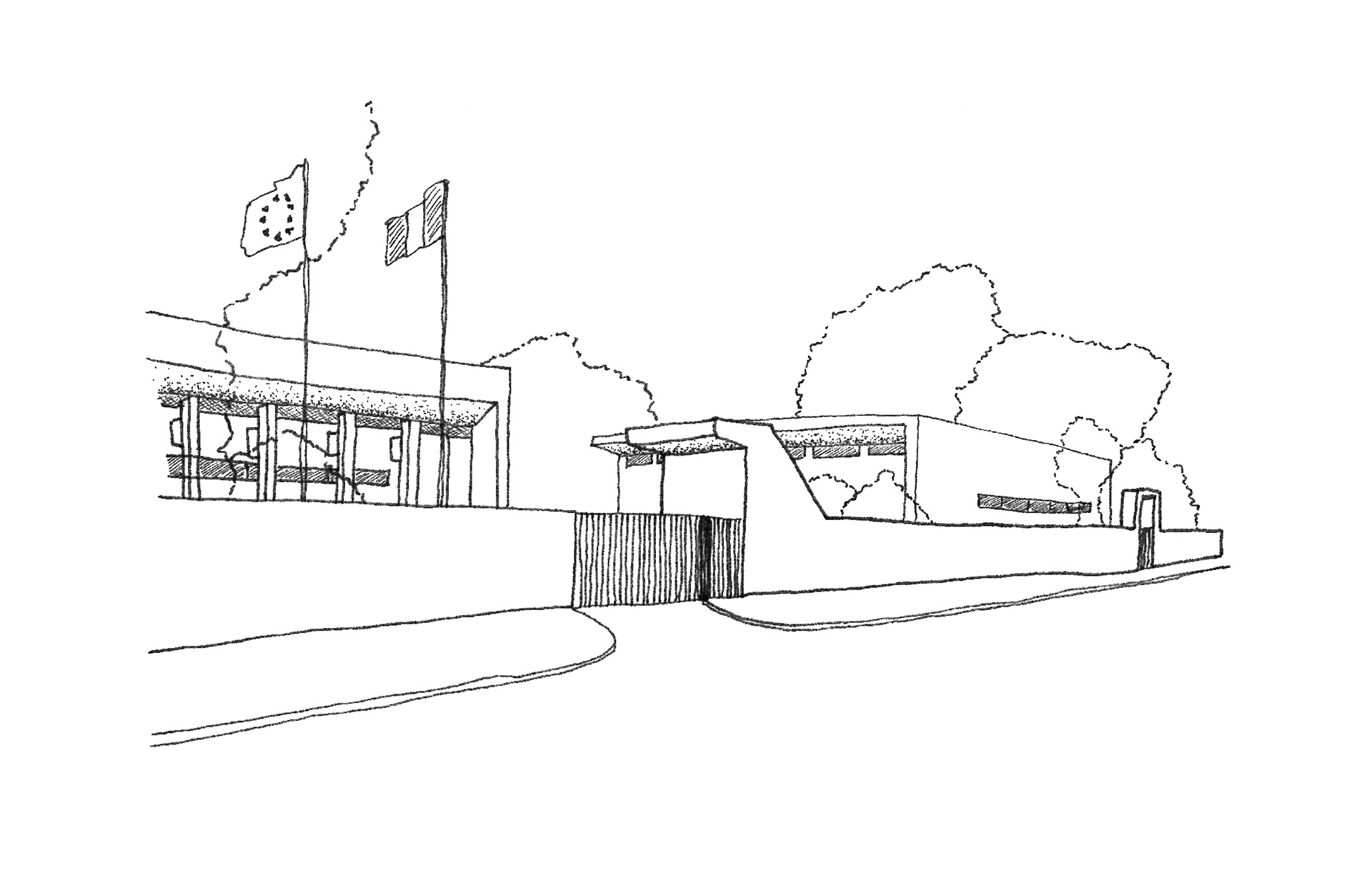 Ambassade de France à Phnom Penh (Cambodge) - Pierre Dufau - 1965 / Dubus & Lott - 1999