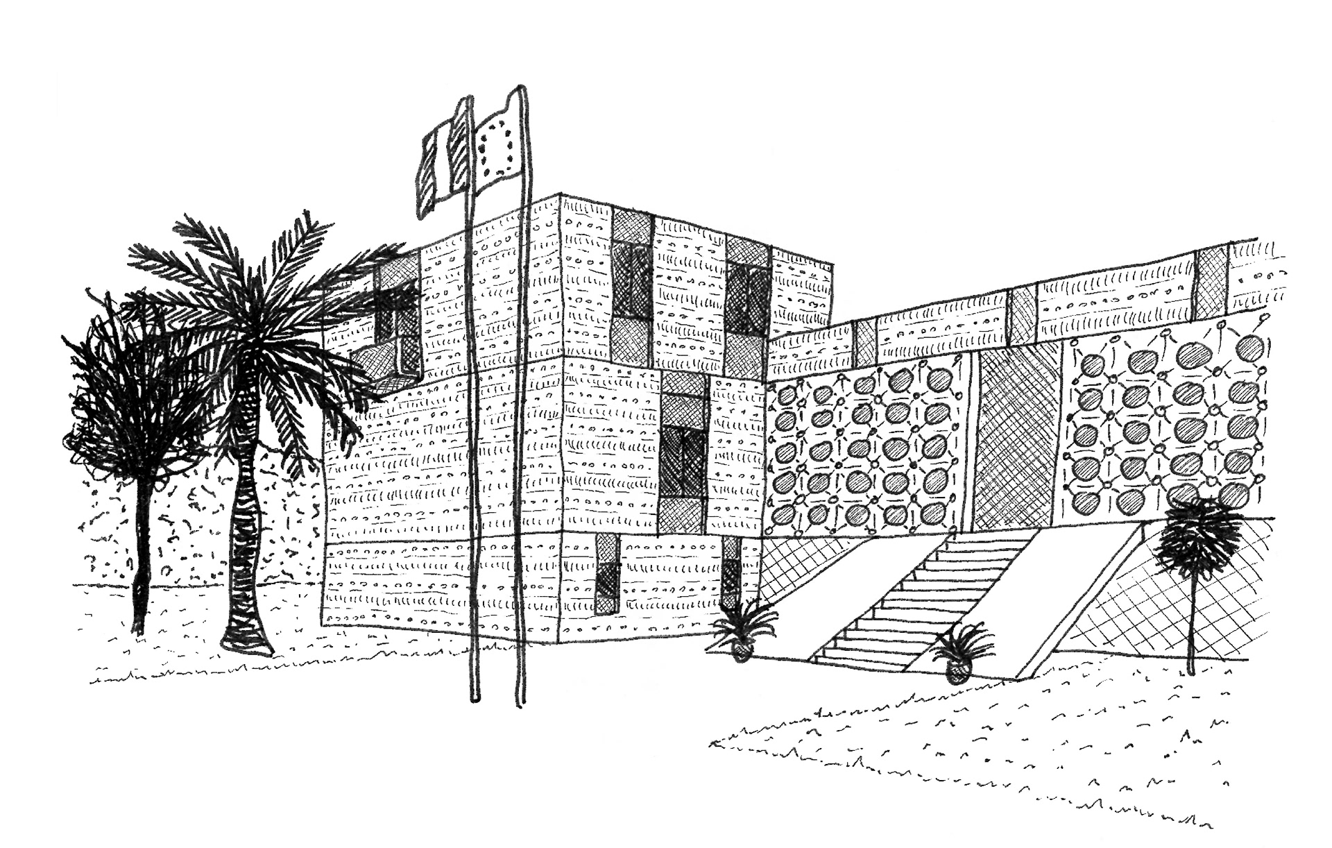 Ambassade de France à Ouagadougou (Burkina Faso) - Henri Chomette - 1966