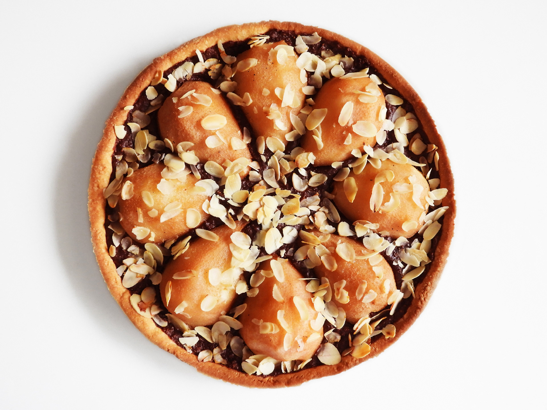 tarte poires chocolat amandes