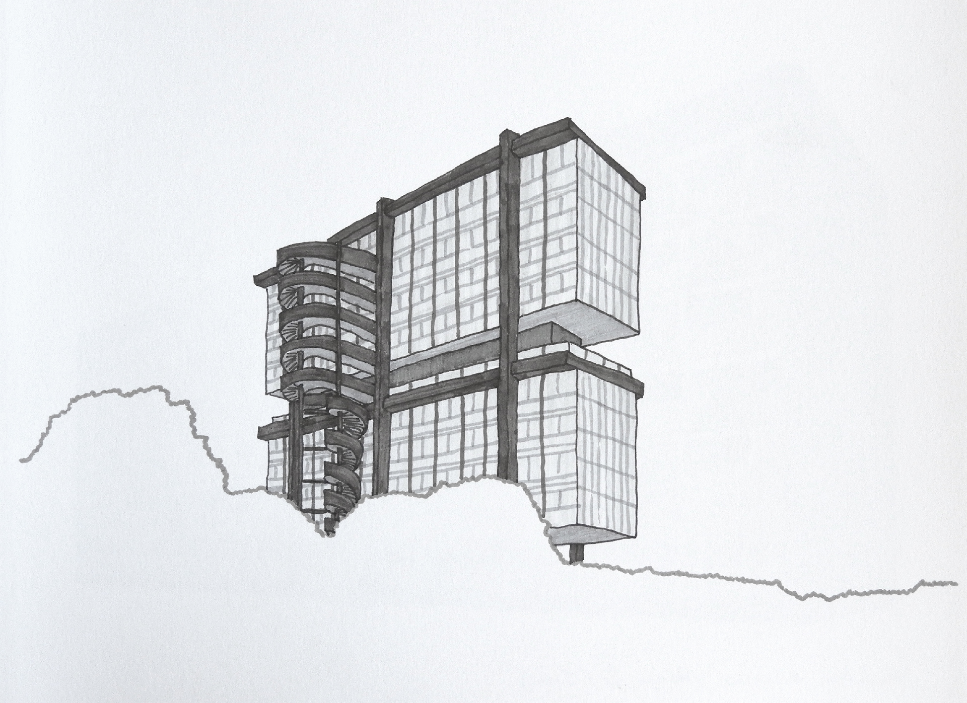 Fondation Avicenne (anciennement Maison de l’Iran) - Claude Parent - 1969