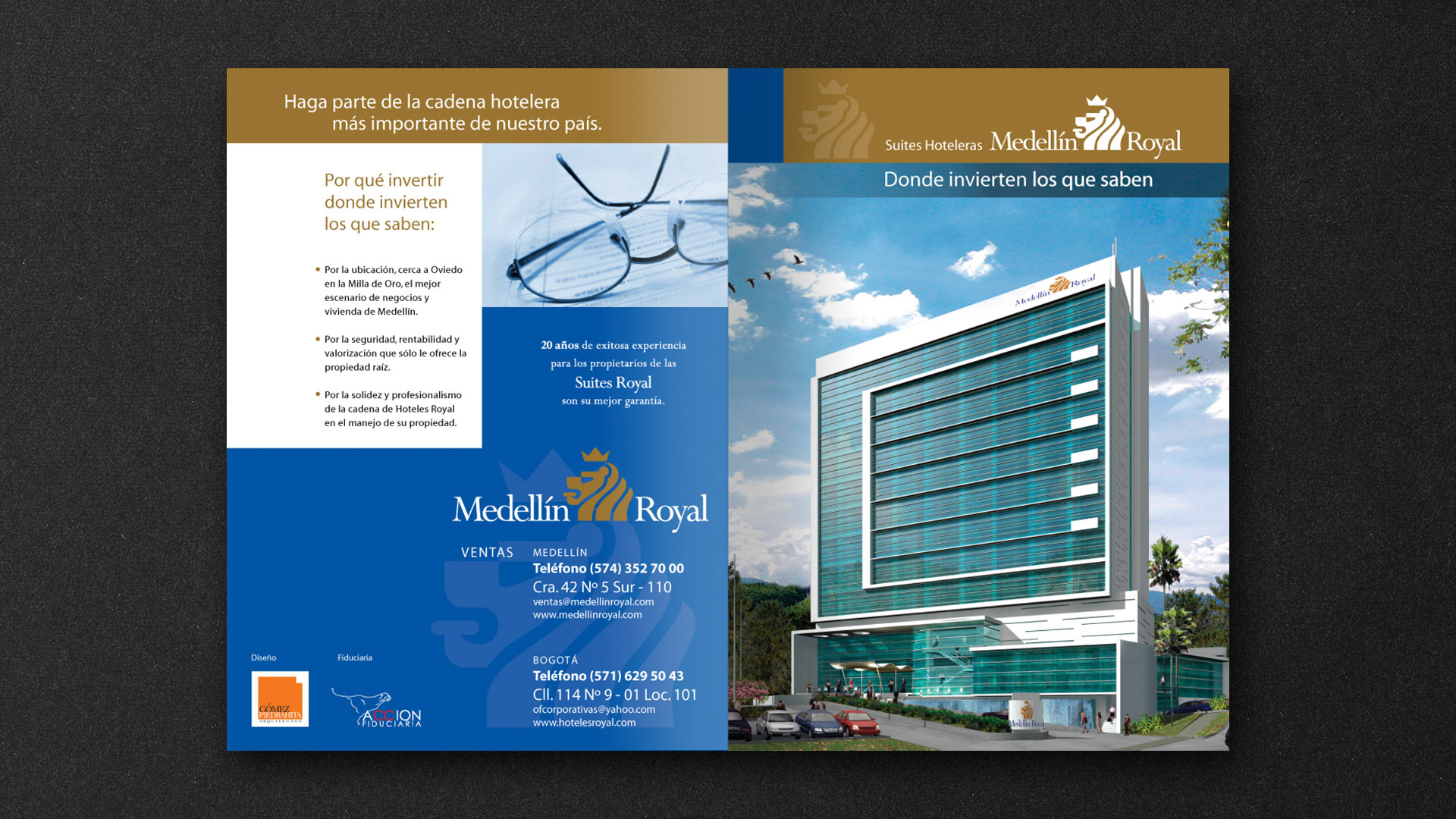 Hotel Medellín Royal (brochure portada/contraportada)