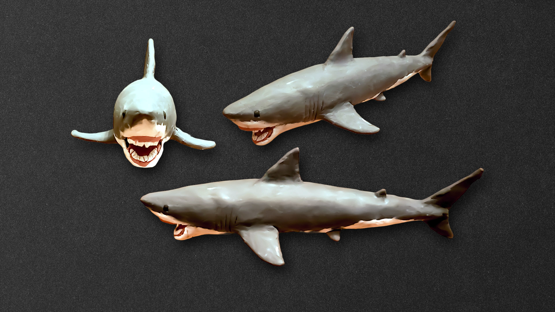 Tiburones (plastilina)