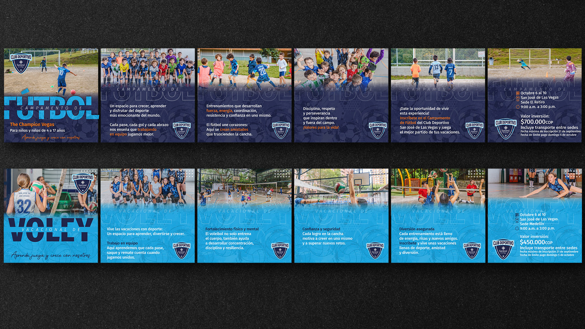 Colegio San Jose De Las Vegas, Club Deportivo, Campamentos Futbol y Voley