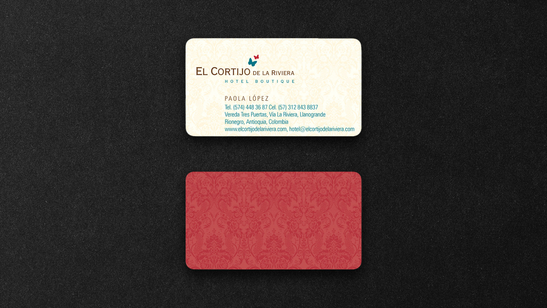 El Cortijo De La Riviera, Tarjeta Personal